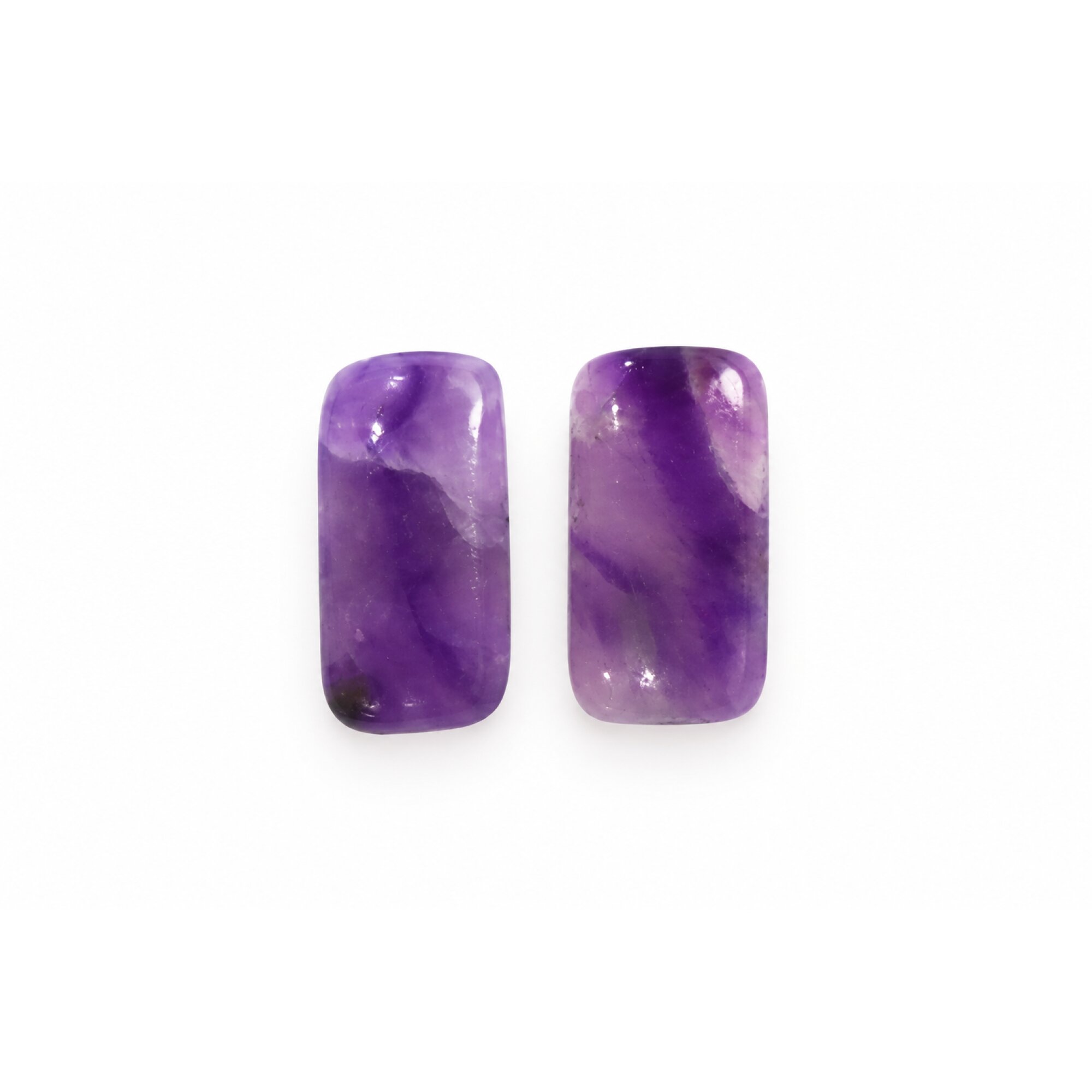 Naturally formed purple sugilite matched pair 13mm – photo 3