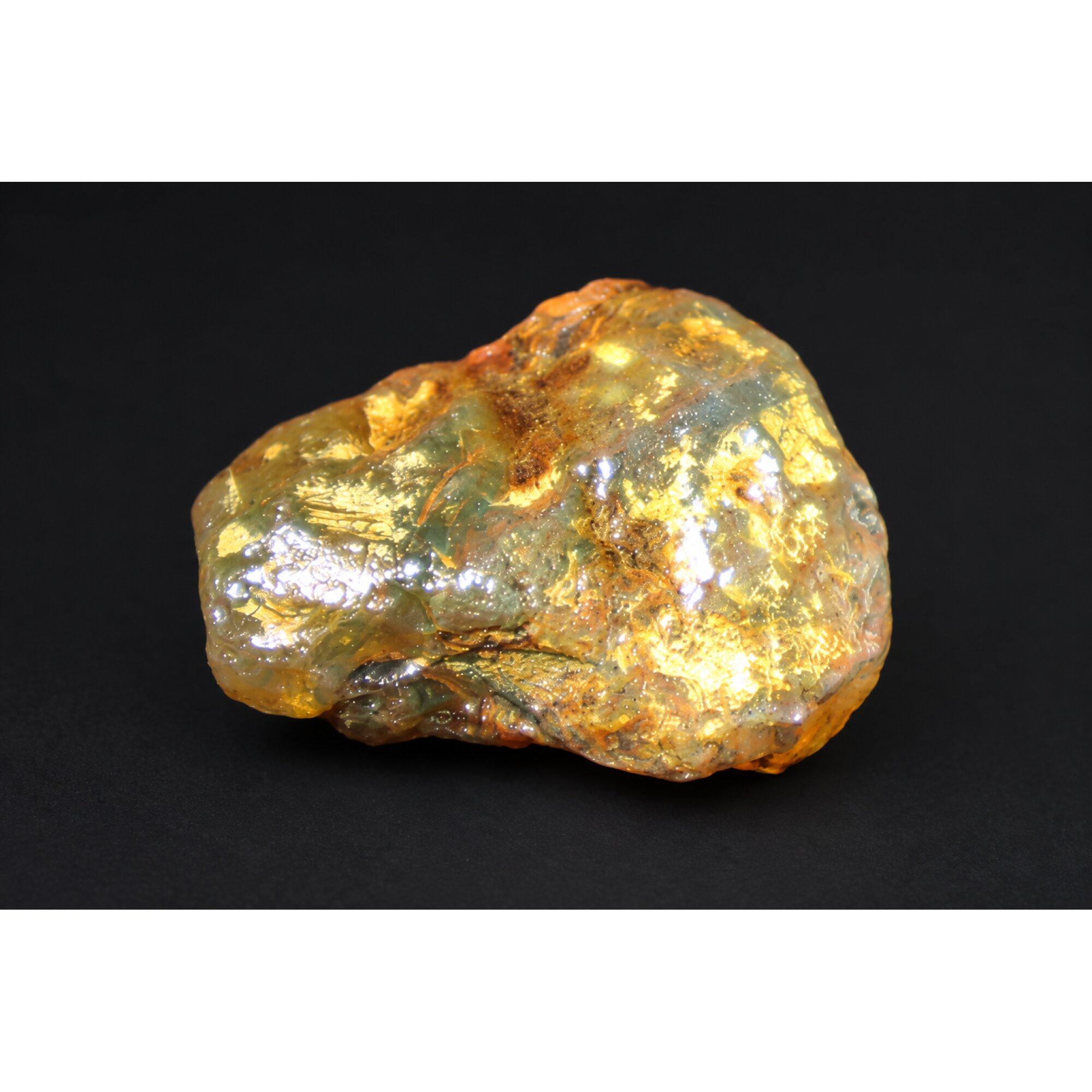 Genuine light blue rough specimen Dominican amber 25mm – photo 9