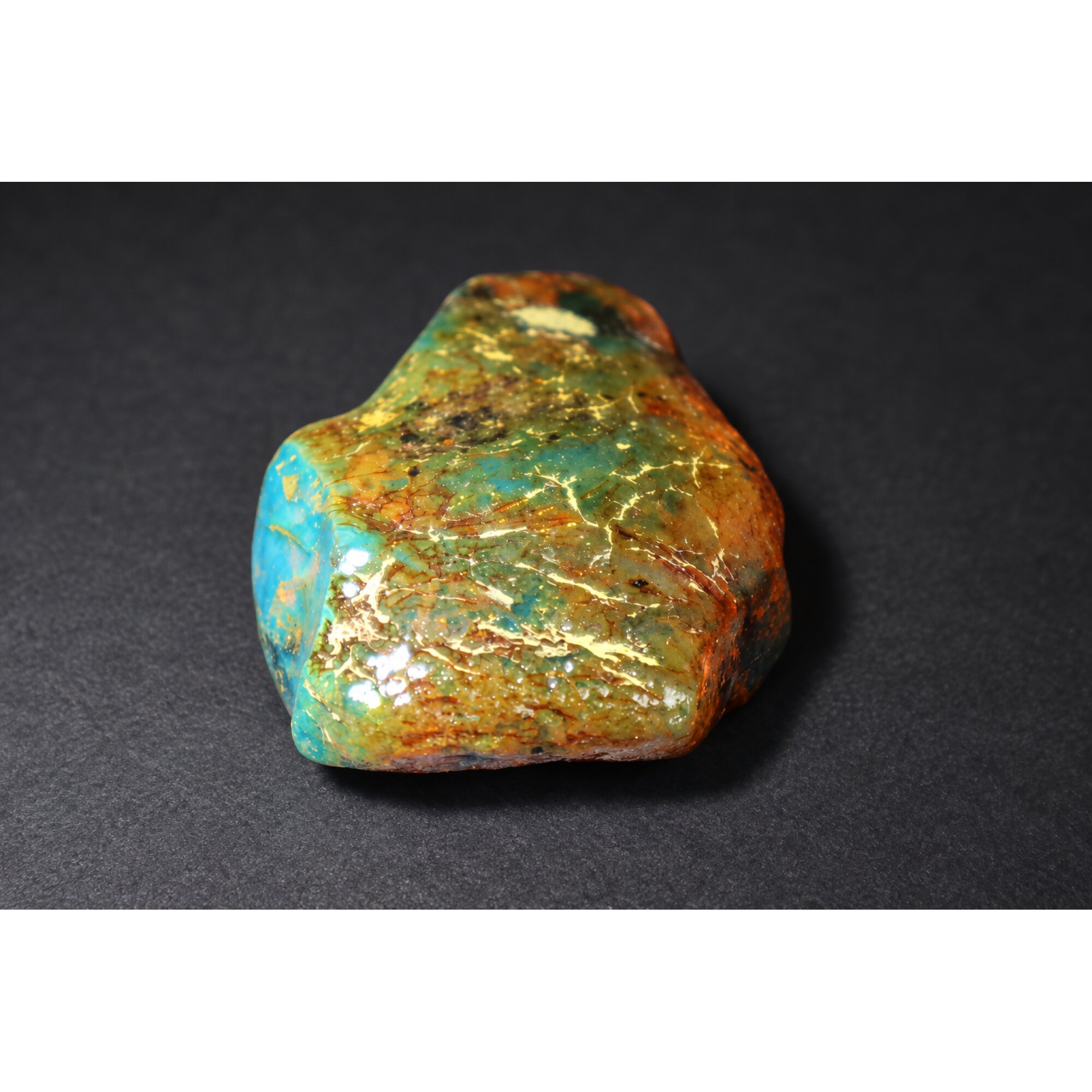 Genuine sky blue rough specimen Dominican amber 45mm – photo 13