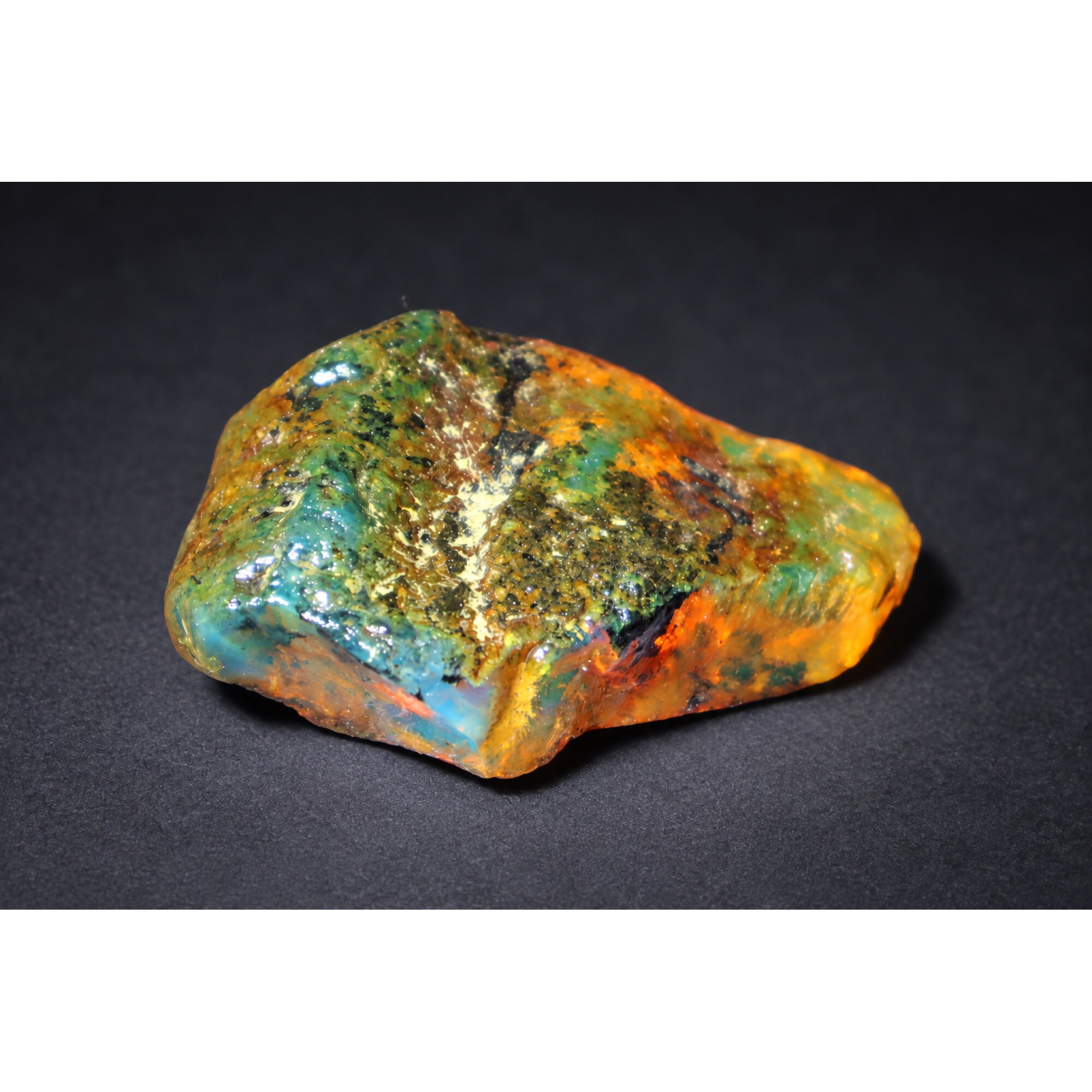 Genuine sky blue rough specimen Dominican amber 45mm – photo 14