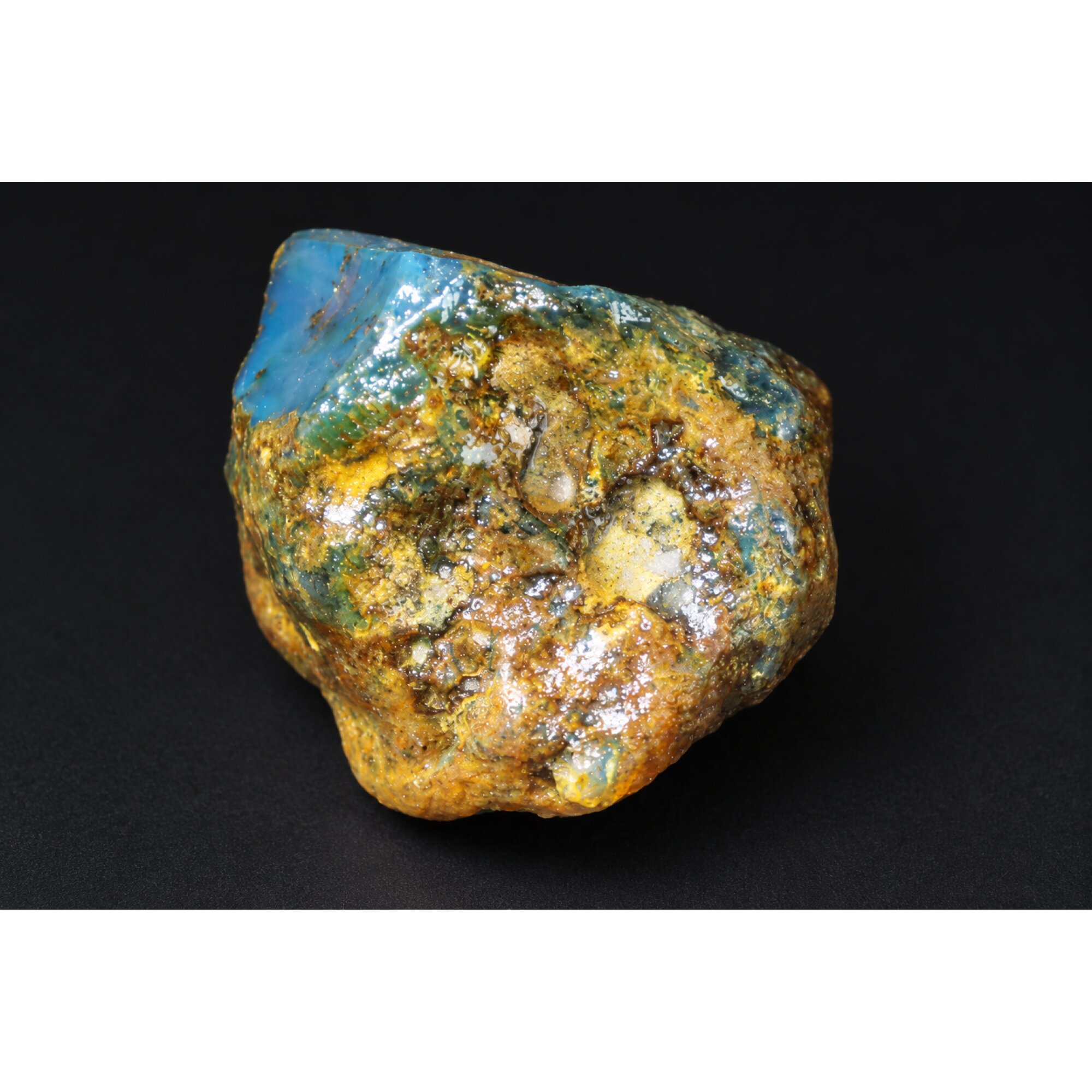 Genuine green blue rough specimen Dominican amber 35mm – photo 12