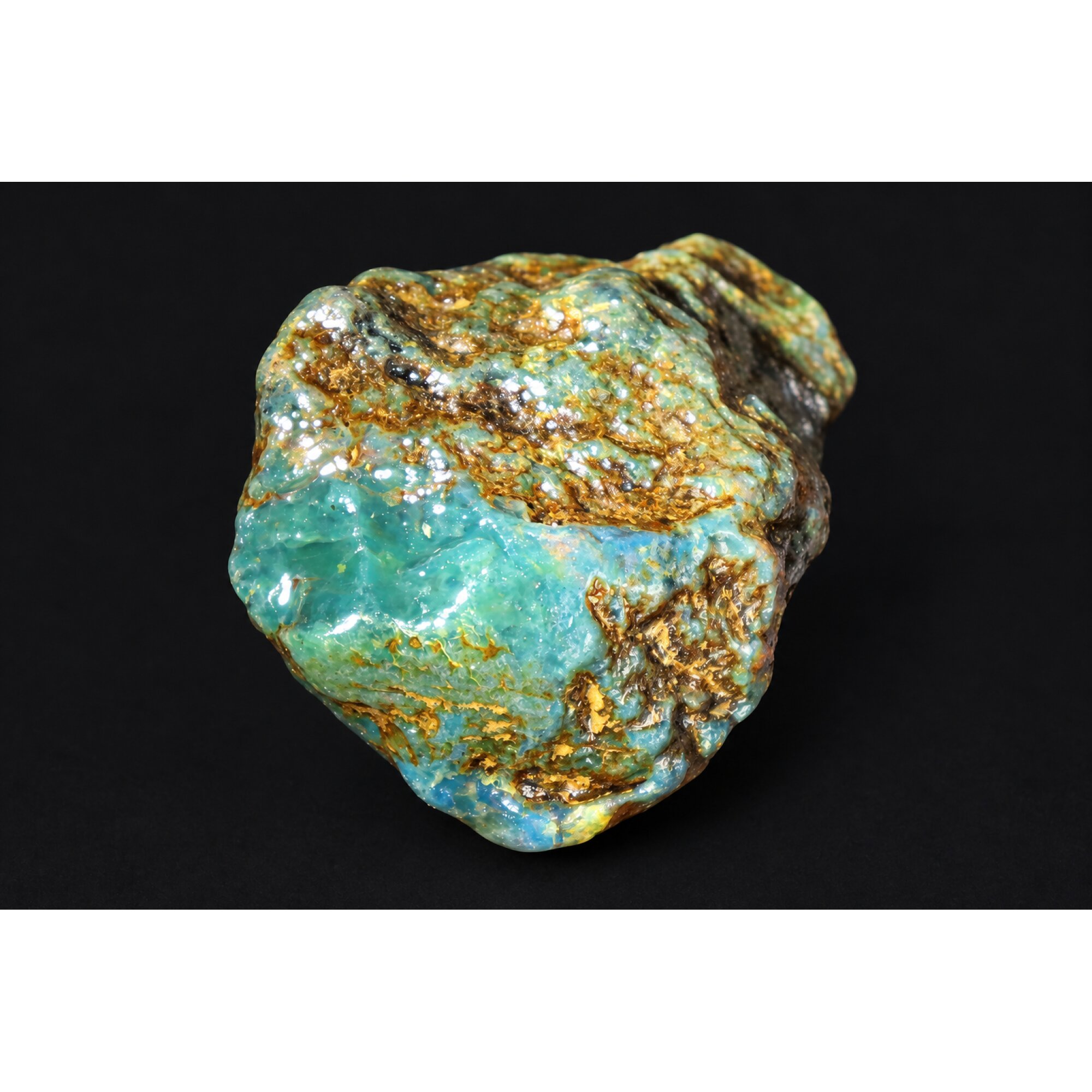 Authentic deep green blue rough specimen Dominican amber 60mm – photo 6