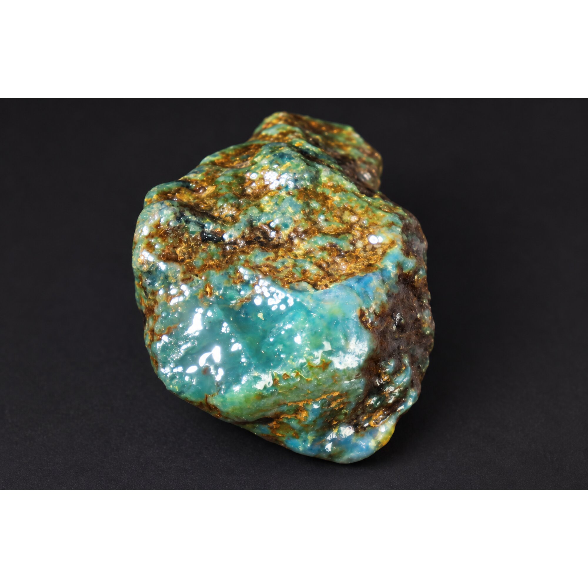 Authentic deep green blue rough specimen Dominican amber 60mm – photo 13
