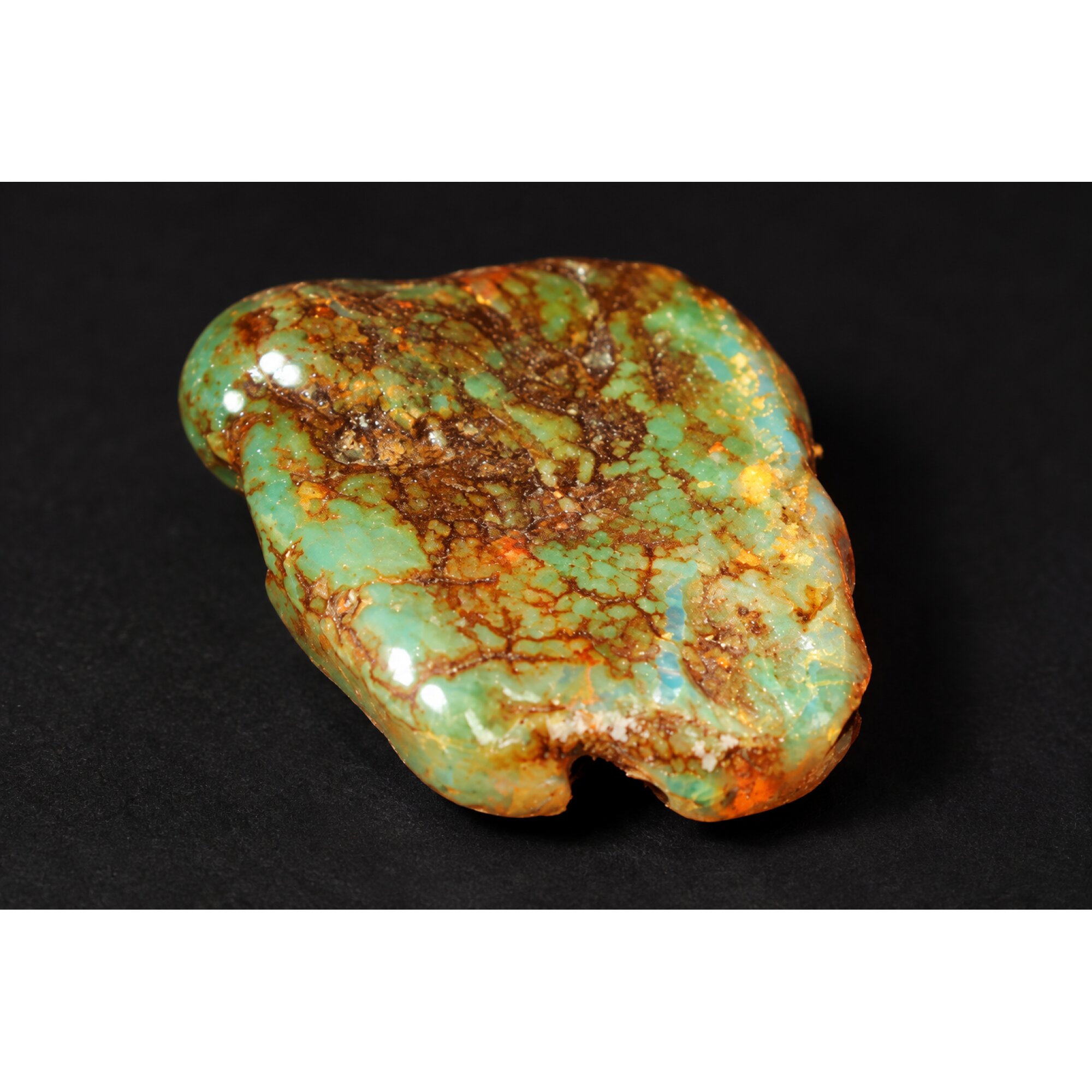 Authentic deep blue rough specimen Dominican amber 32mm – photo 11