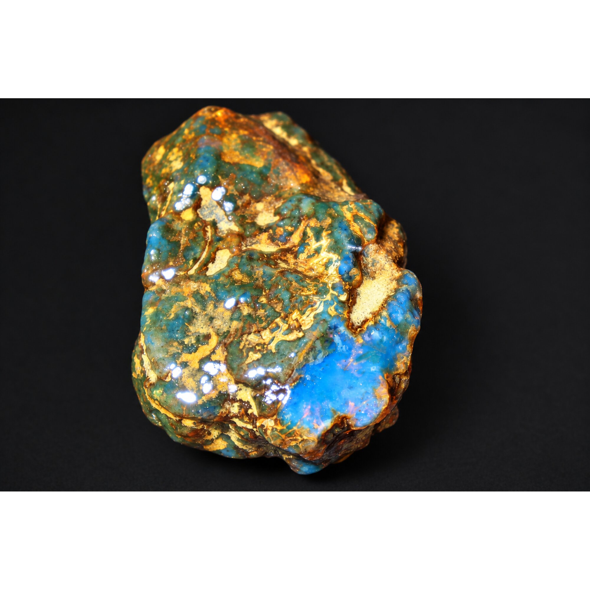 Genuine green blue rough specimen Dominican amber 50mm – photo 12
