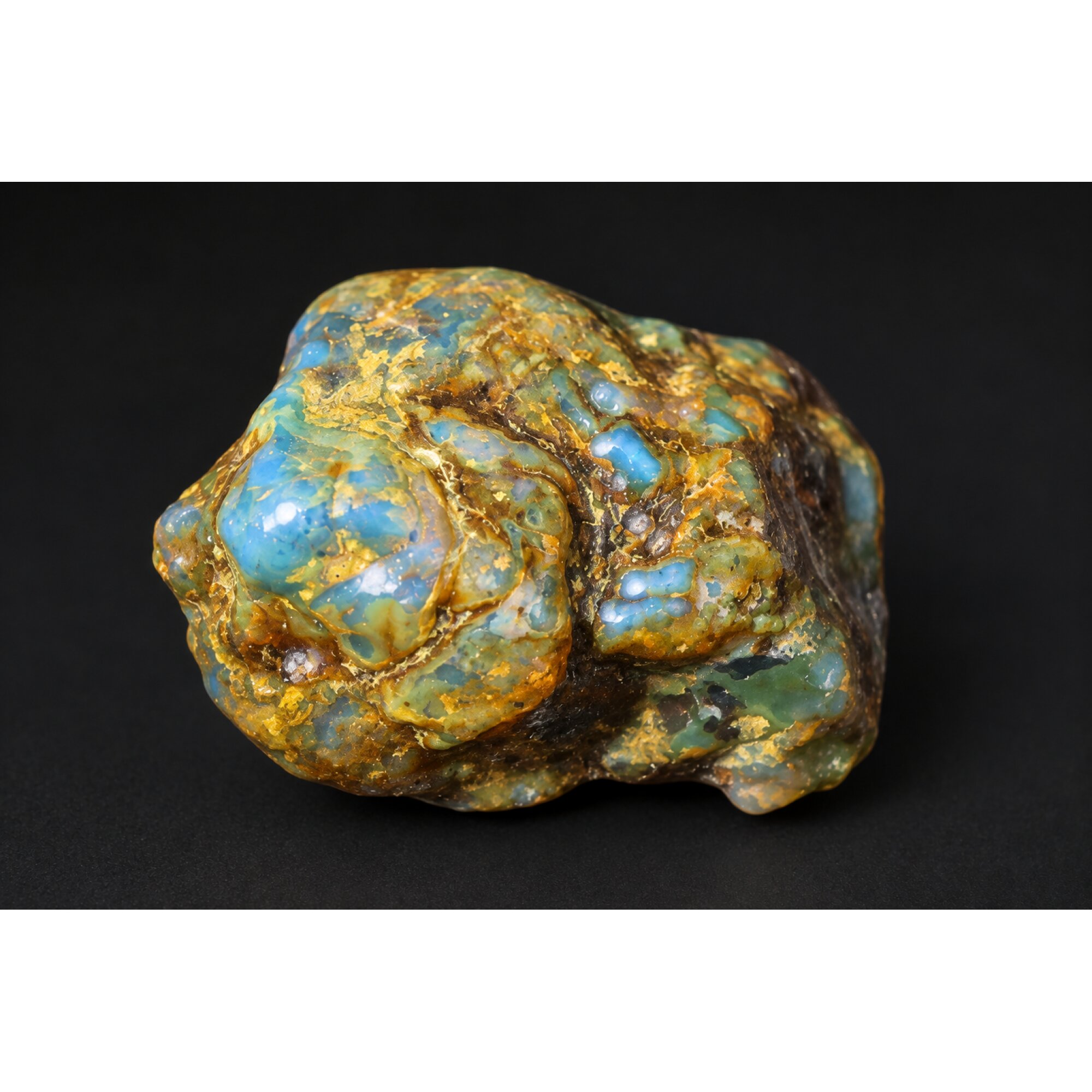 Authentic sky blue rough specimen Dominican amber 36mm – photo 4