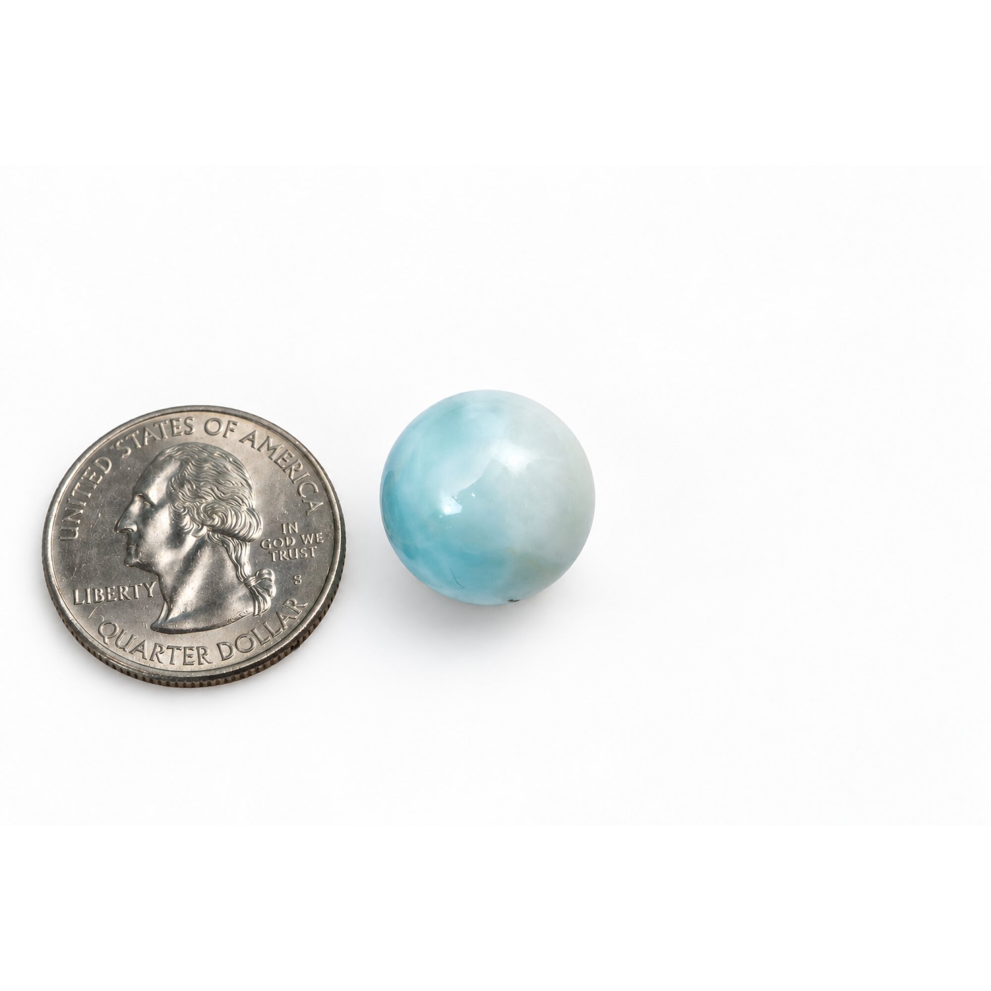 Authentic sky blue Dominican Larimar bead 16.6mm – photo 4