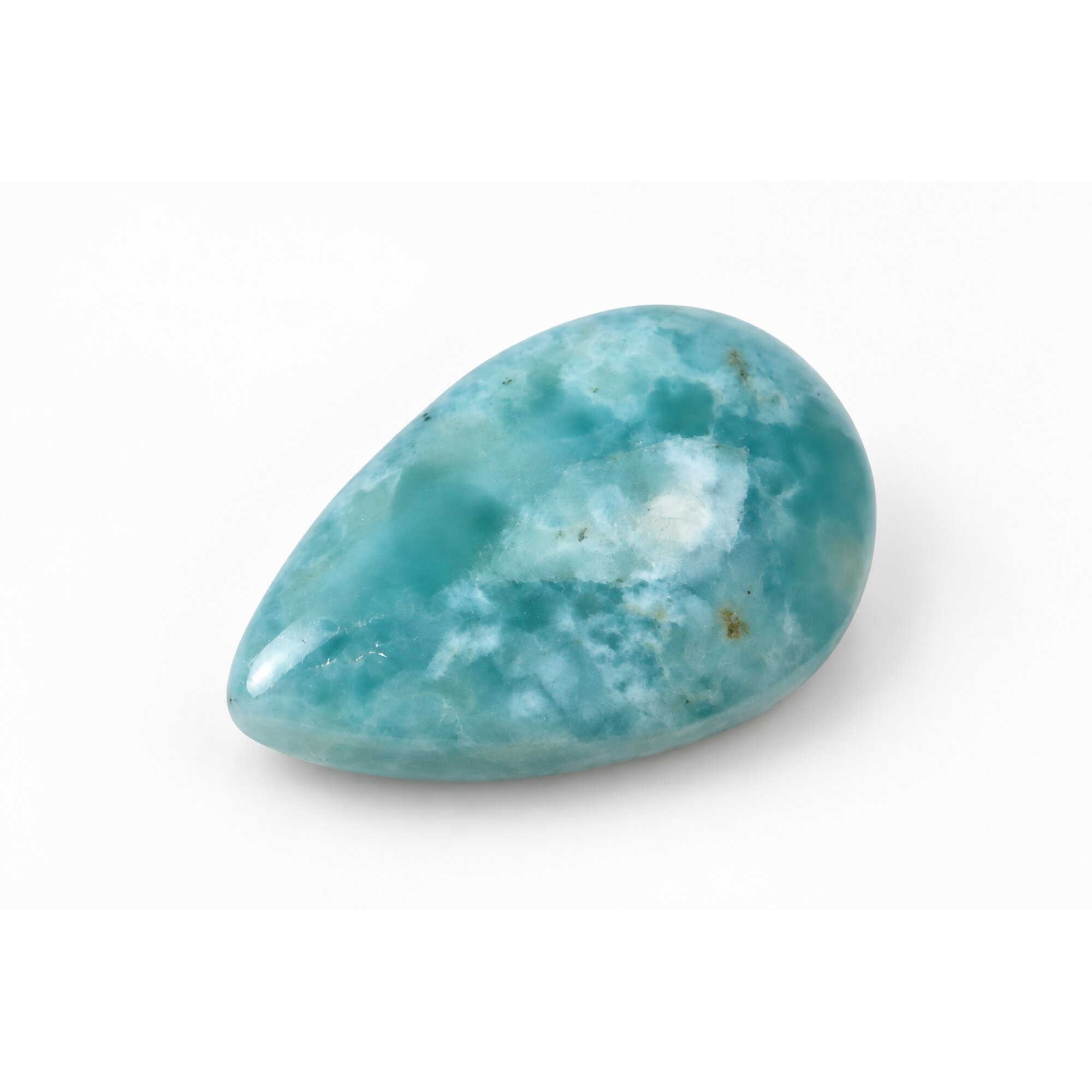Authentic ocean blue polished Dominican Larimar 25mm – photo 3