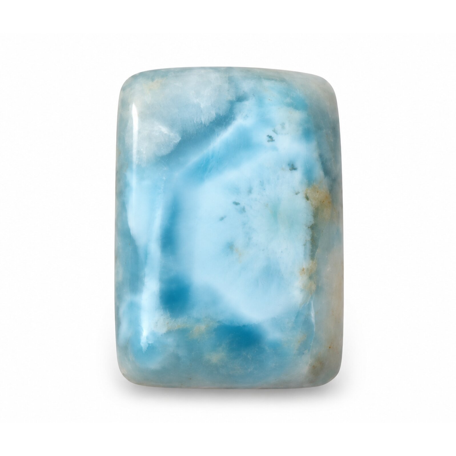 Artisan crafted sky blue Dominican Larimar cabochon 26mm