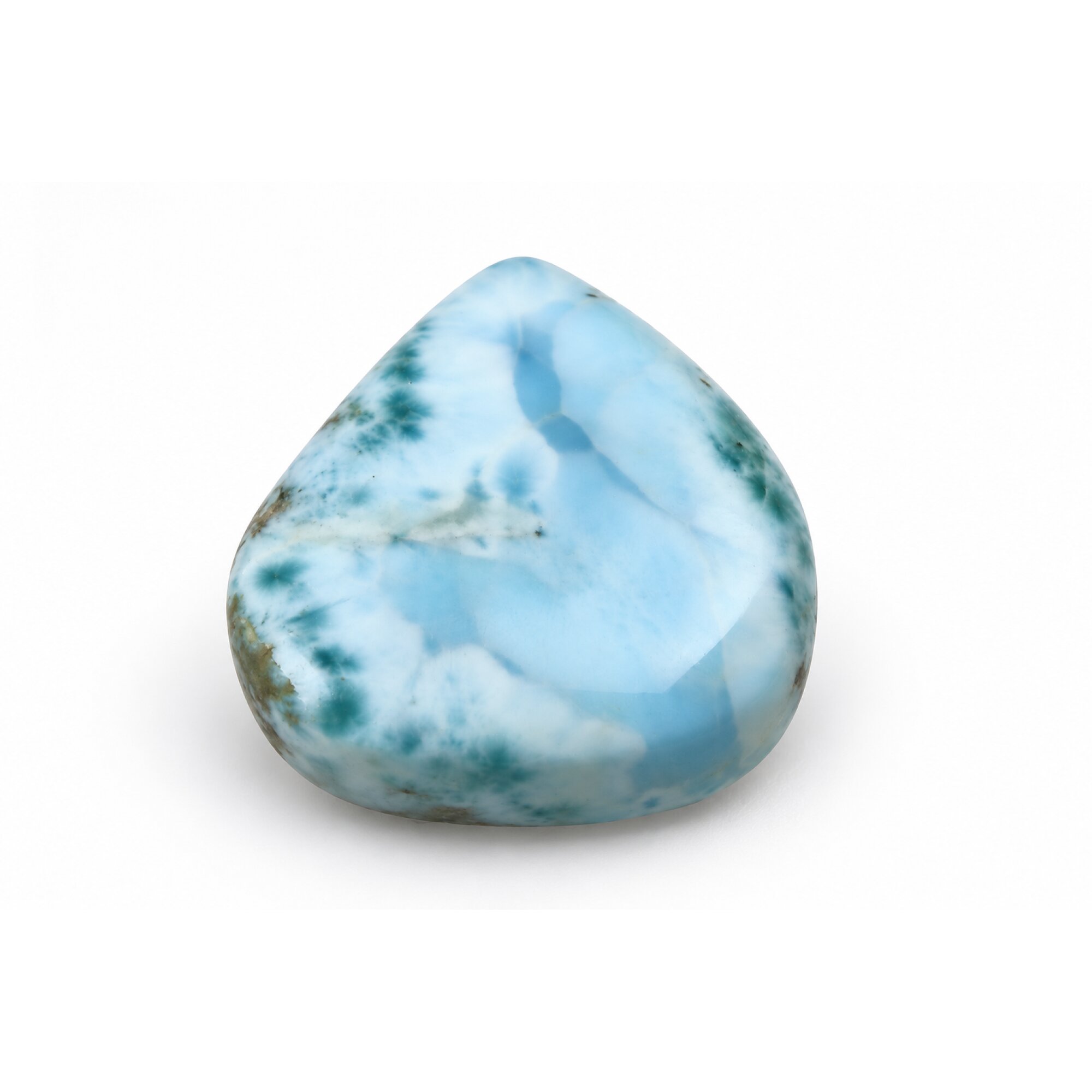 Master crafted ocean blue Dominican Larimar cabochon 27mm – photo 5