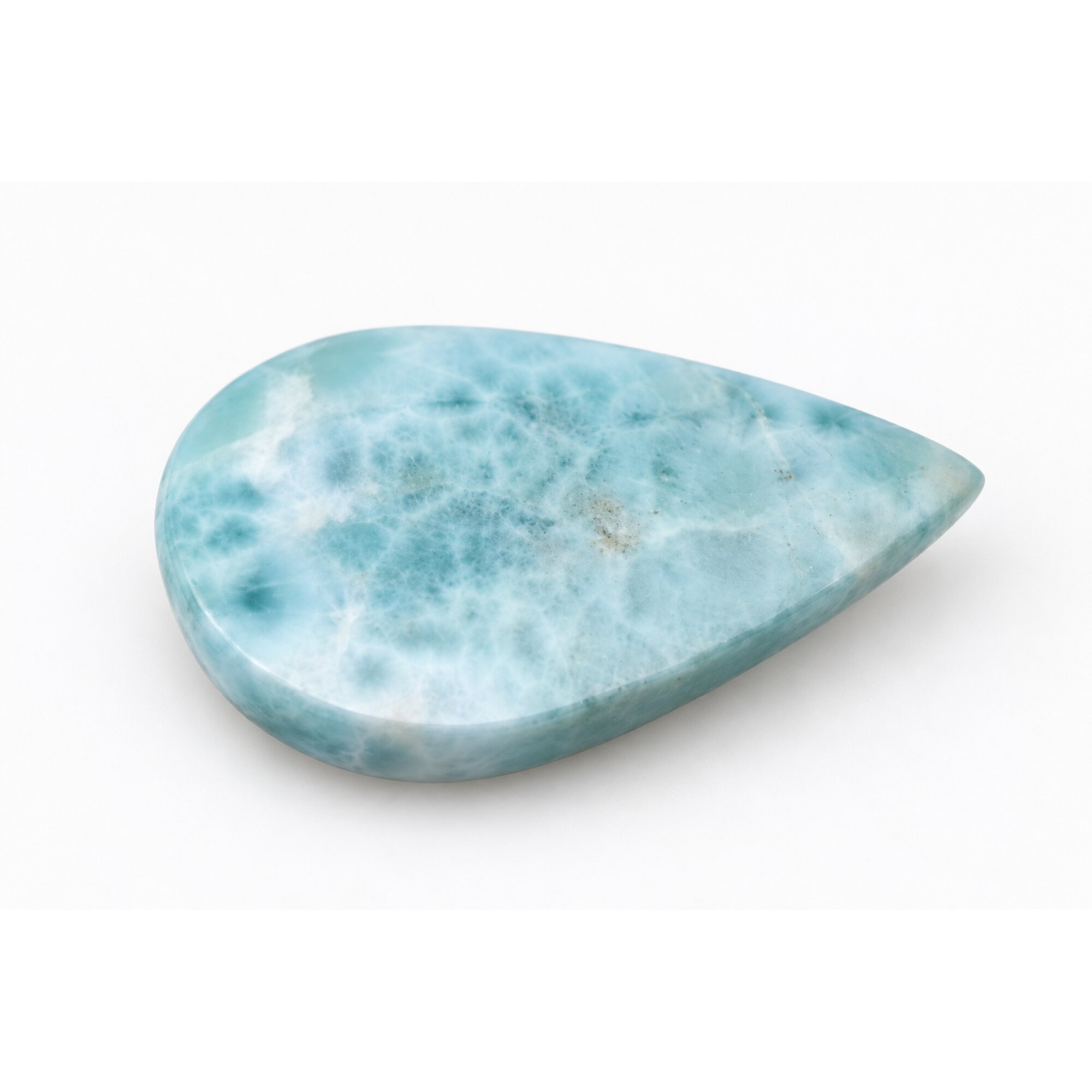 Handcrafted green blue Dominican Larimar cabochon 31mm – photo 3