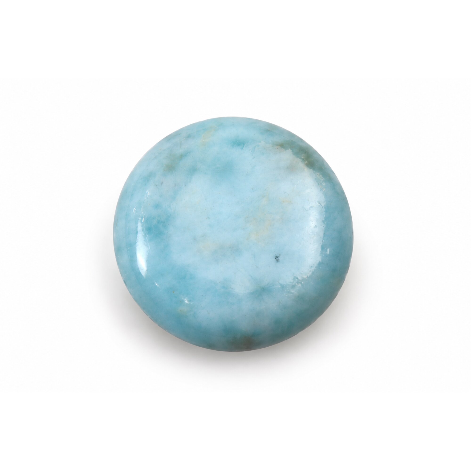 Nature created red blue Dominican Larimar cabochon 25.5mm – photo 2