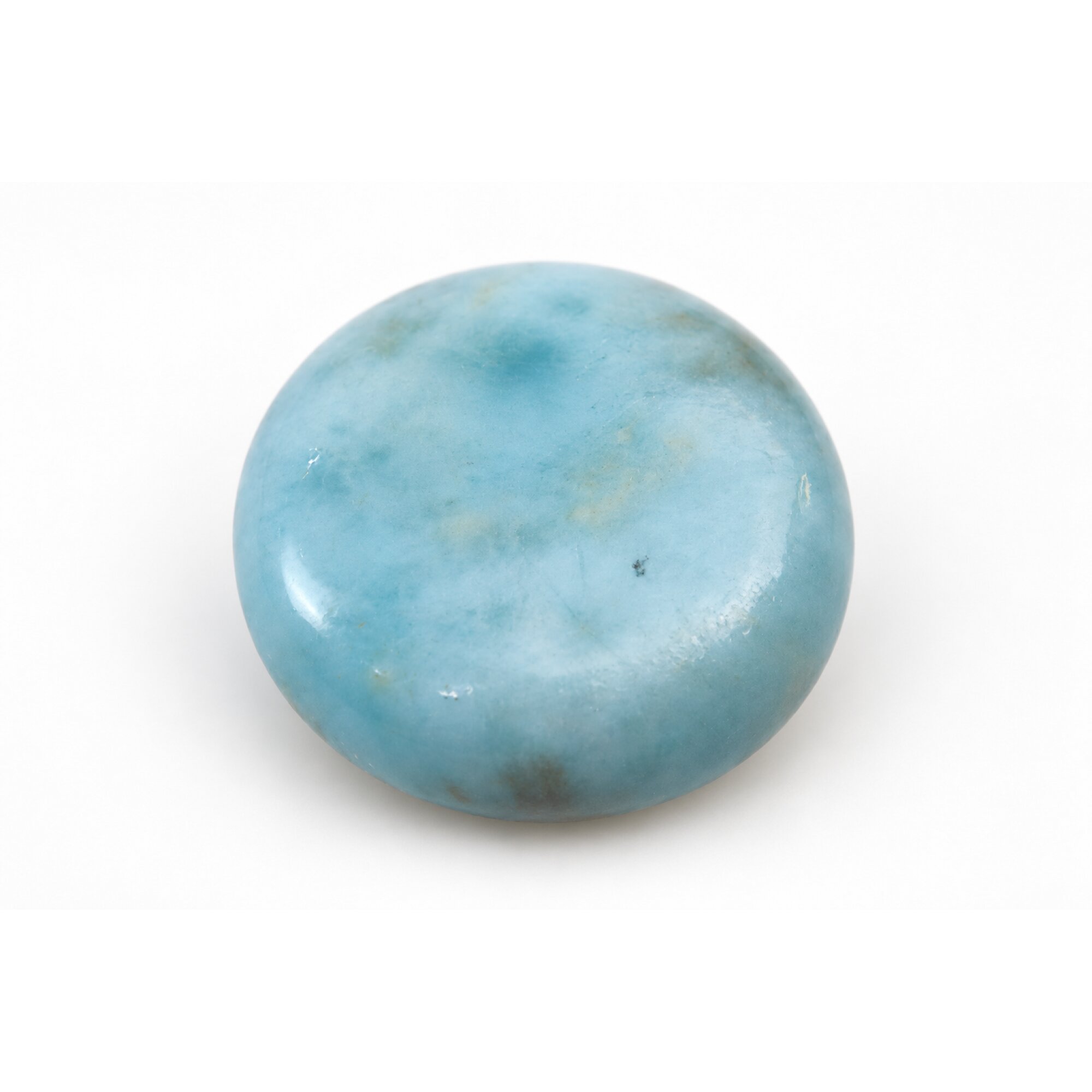 Nature created red blue Dominican Larimar cabochon 25.5mm – photo 4