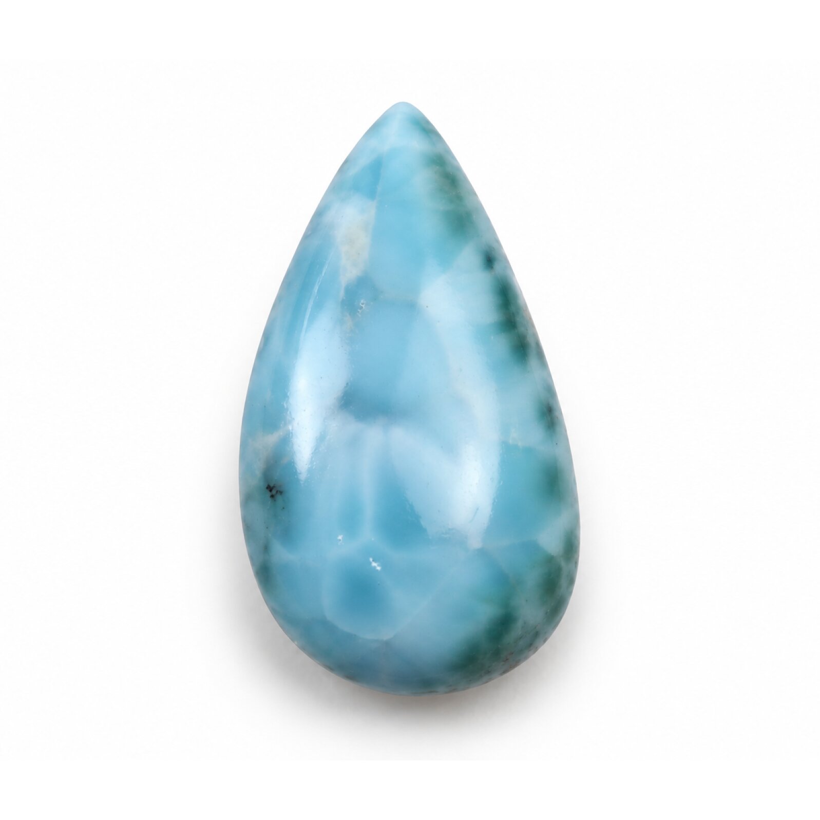 Genuine handcrafted sky blue Dominican Larimar cabochon 35mm