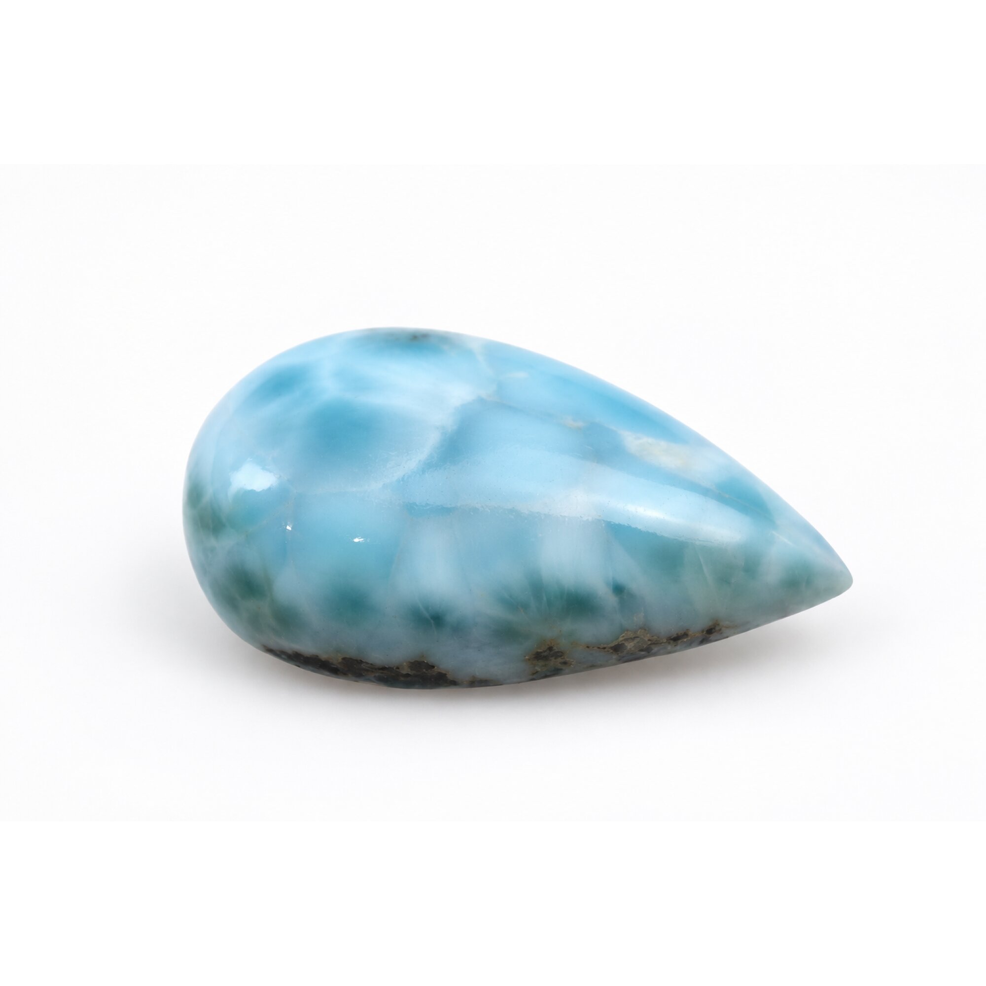 Genuine handcrafted sky blue Dominican Larimar cabochon 35mm – photo 8