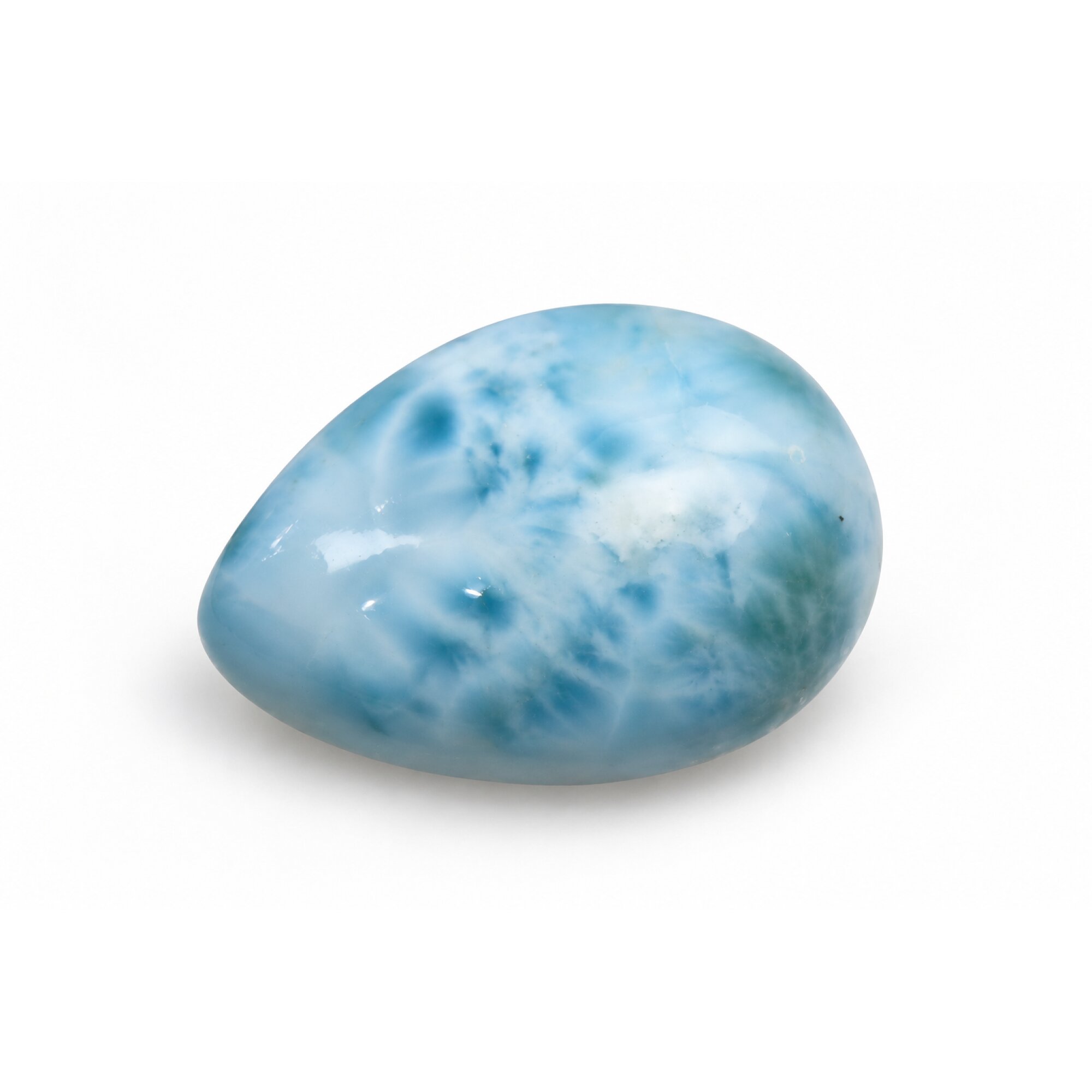 Authentic light blue Dominican Larimar cabochon 30mm – photo 2