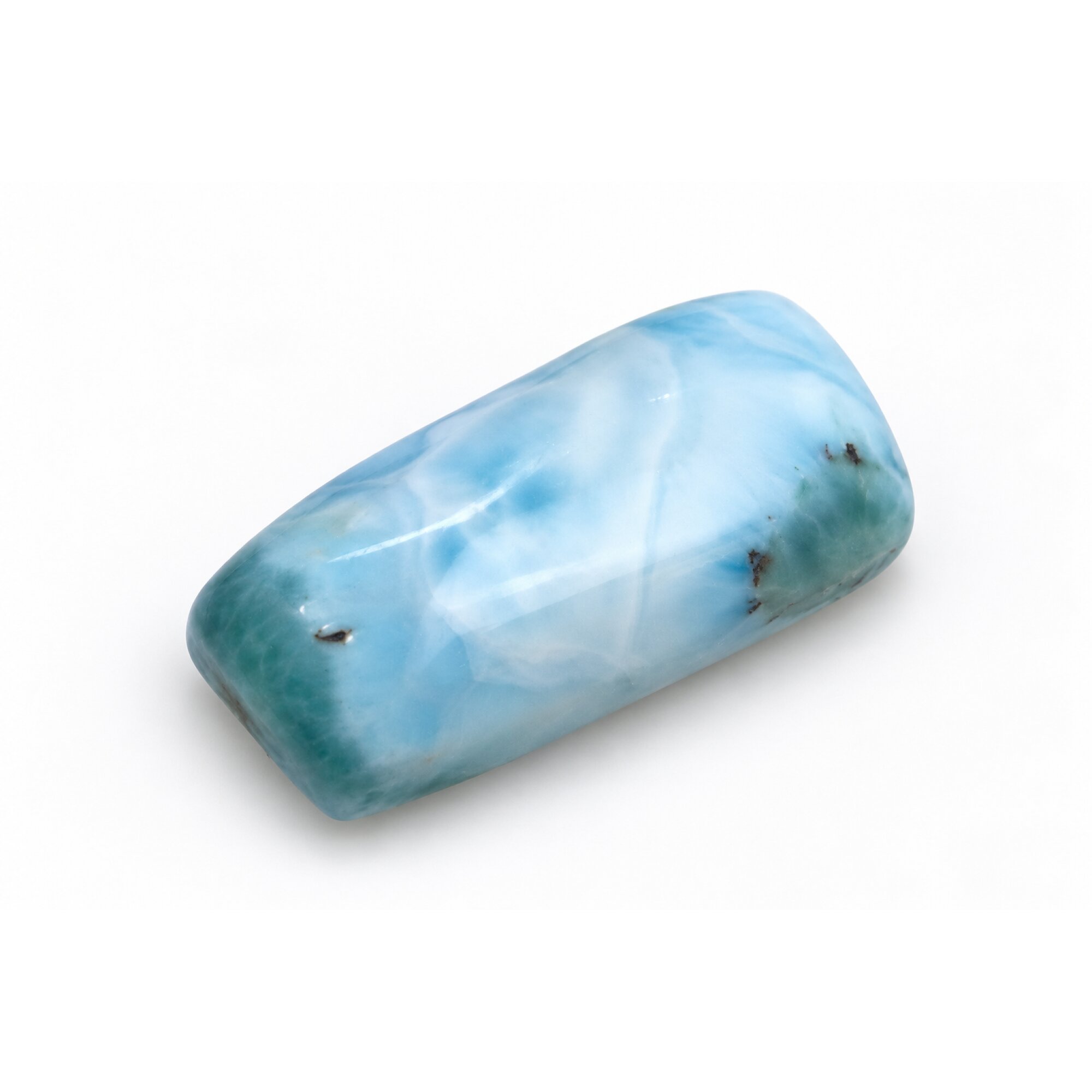 Genuine sea blue Dominican Larimar cabochon 27mm – photo 2