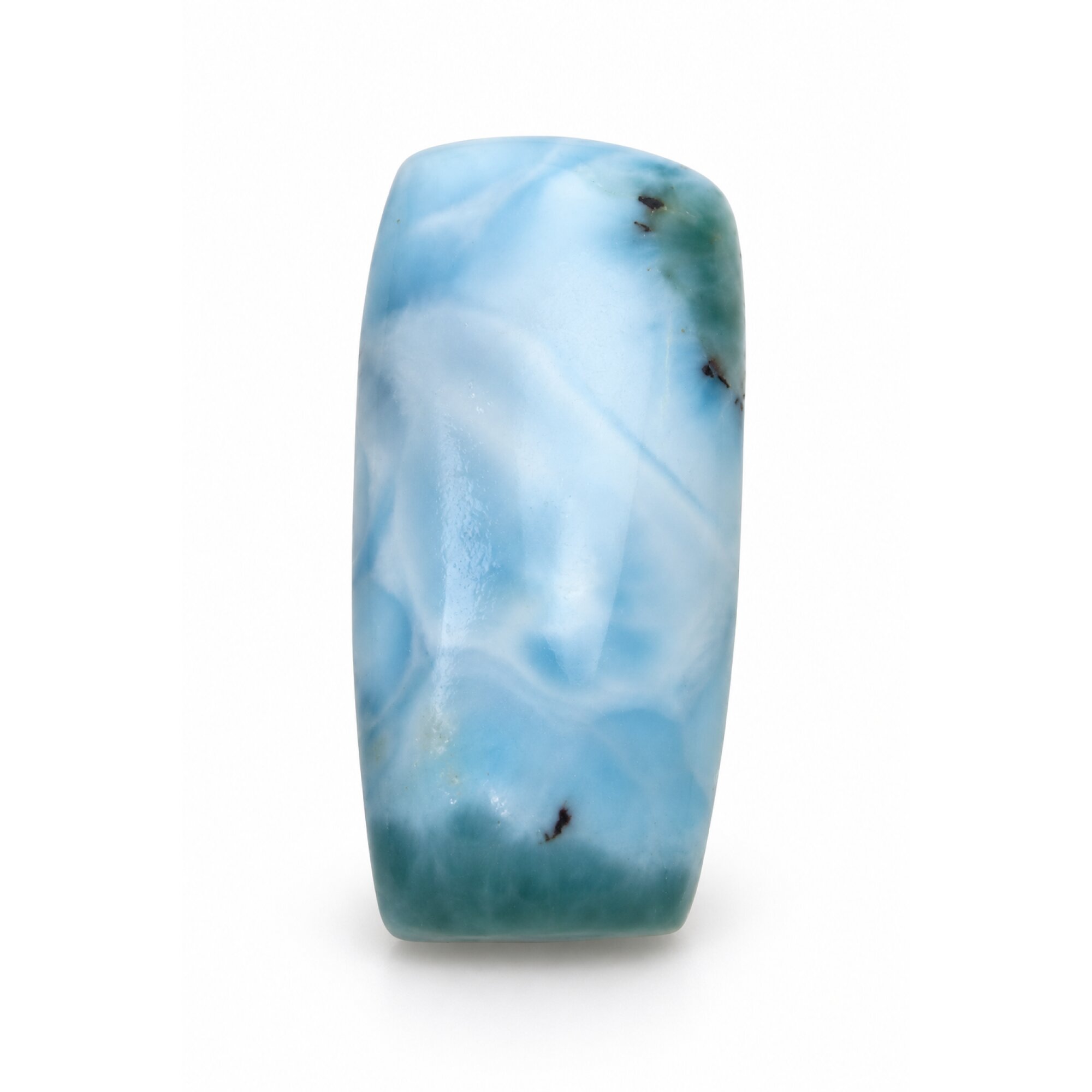 Genuine sea blue Dominican Larimar cabochon 27mm – photo 7