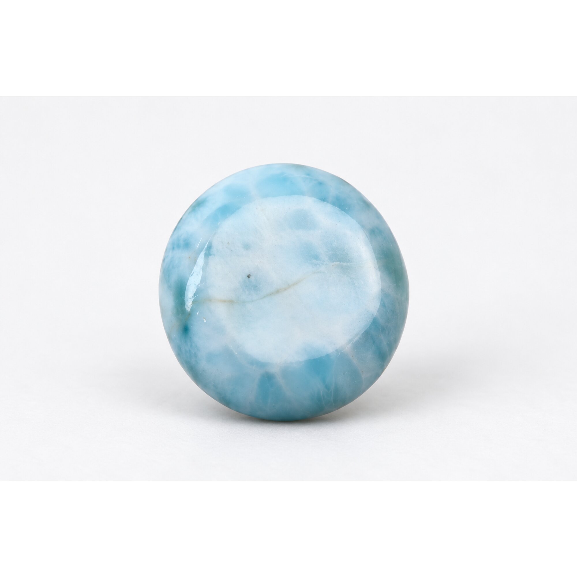 Genuine sea blue Dominican Larimar cabochon 18.5mm – photo 3