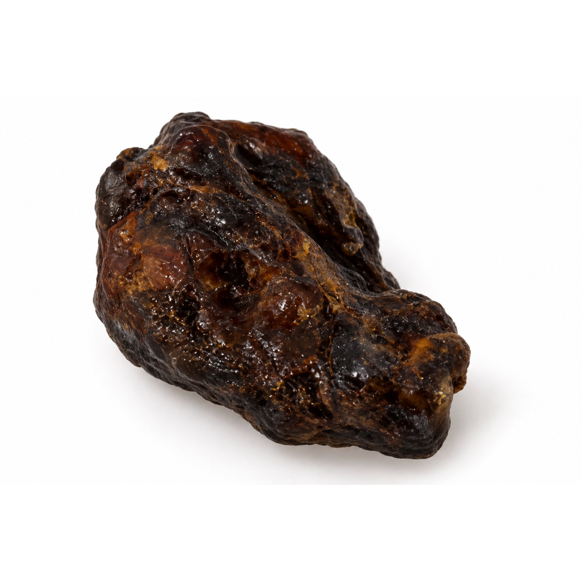 Genuine deep blue rough specimen Dominican amber 44mm – photo 10