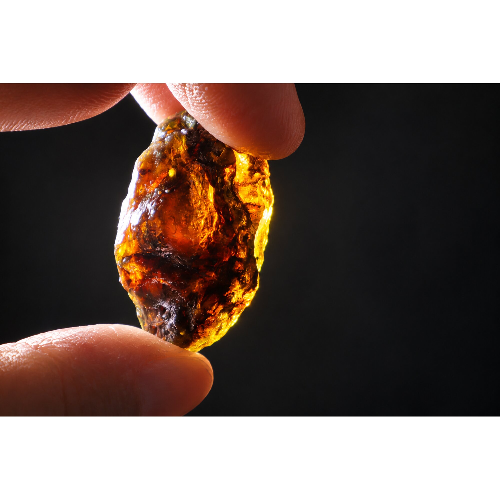 Genuine deep sea blue rough specimen Dominican amber 10.6g – photo 19