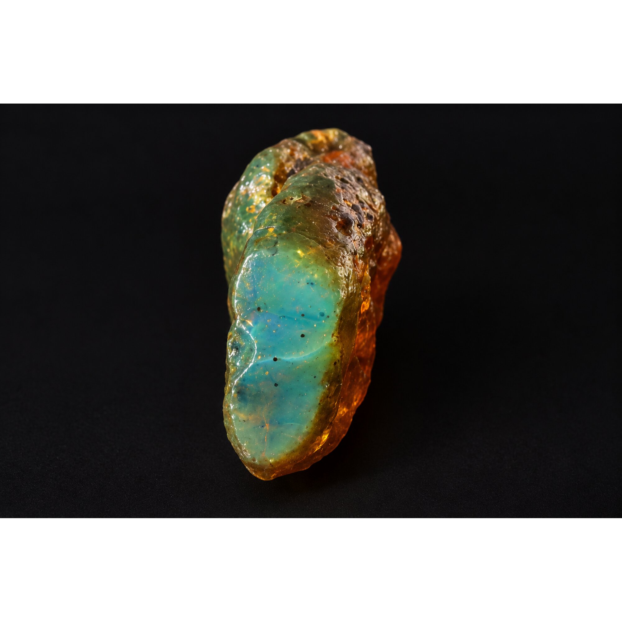 Earth mined sky blue rough specimen Dominican amber 8.7g – photo 10