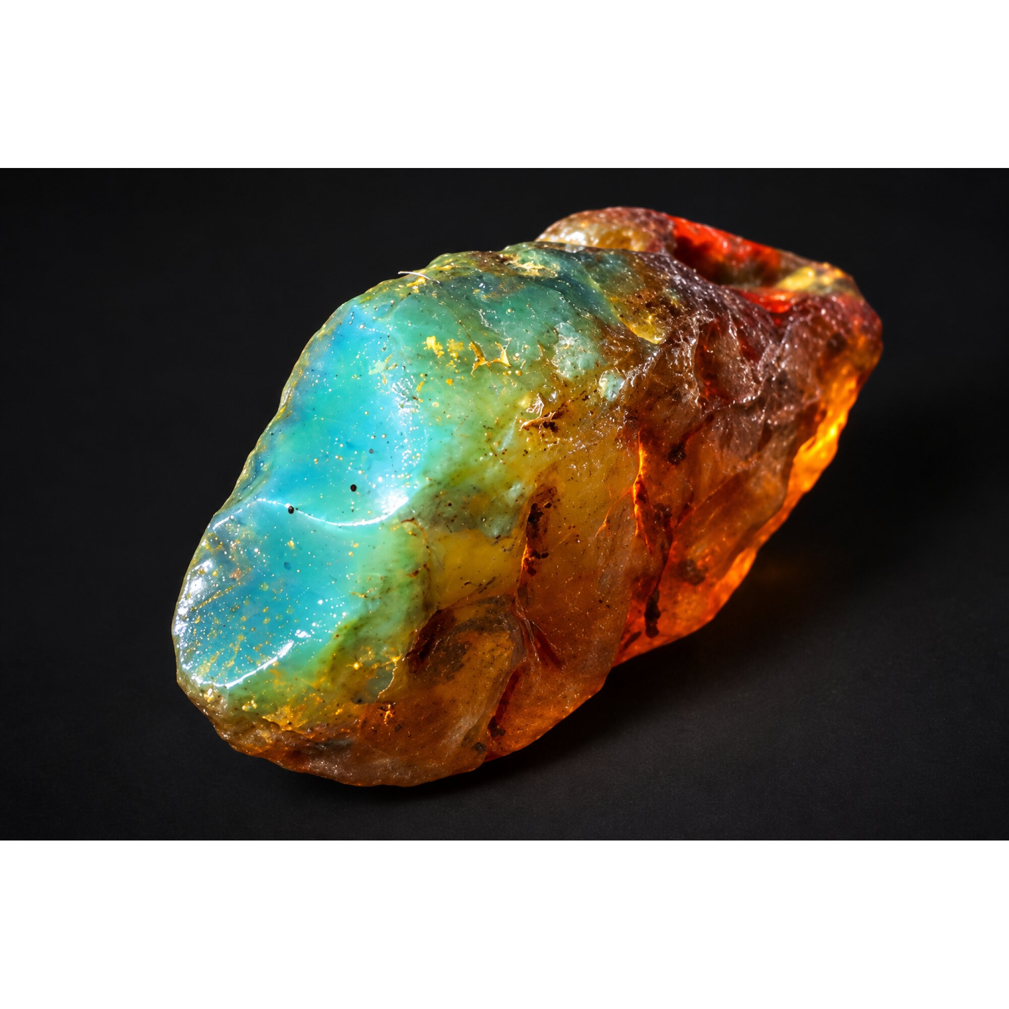 Earth mined sky blue rough specimen Dominican amber 8.7g – photo 11