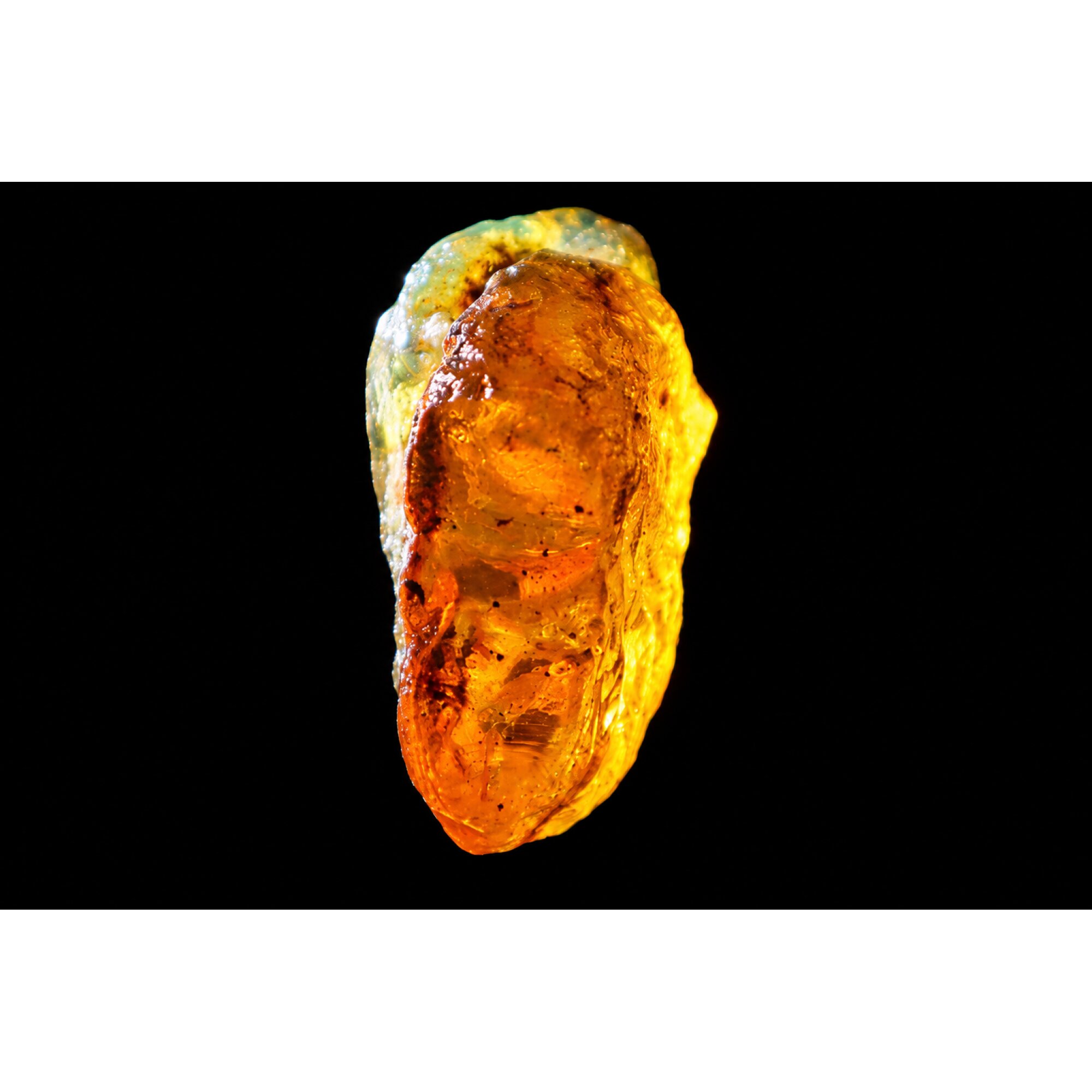 Earth mined sky blue rough specimen Dominican amber 8.7g – photo 19