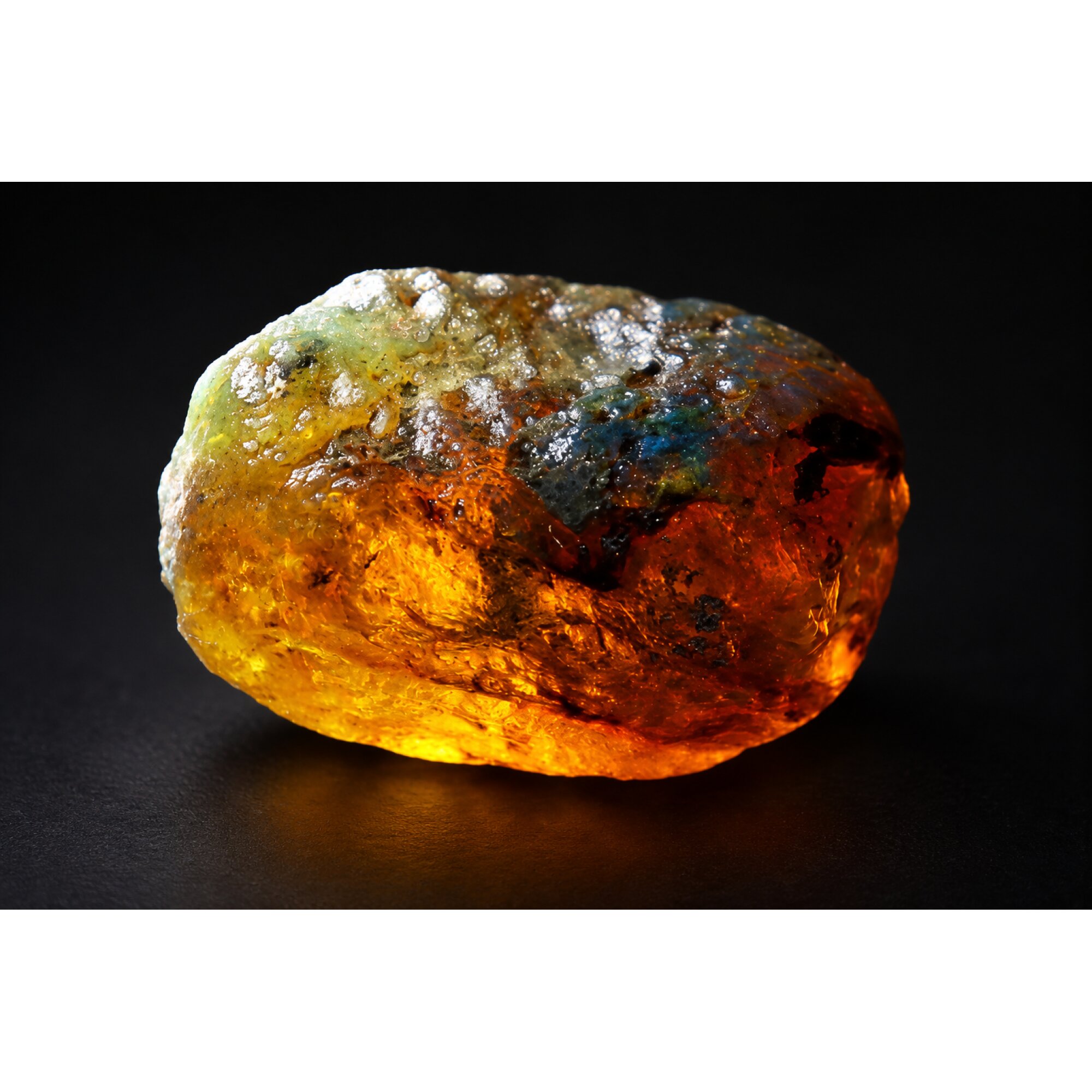 Earth mined green blue rough specimen Dominican amber 8.6g – photo 16