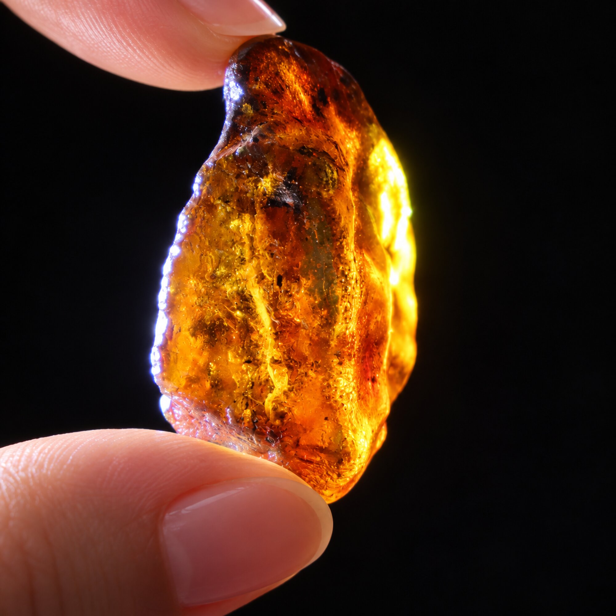 Authentic sky blue rough specimen Dominican amber 11.9g – photo 16