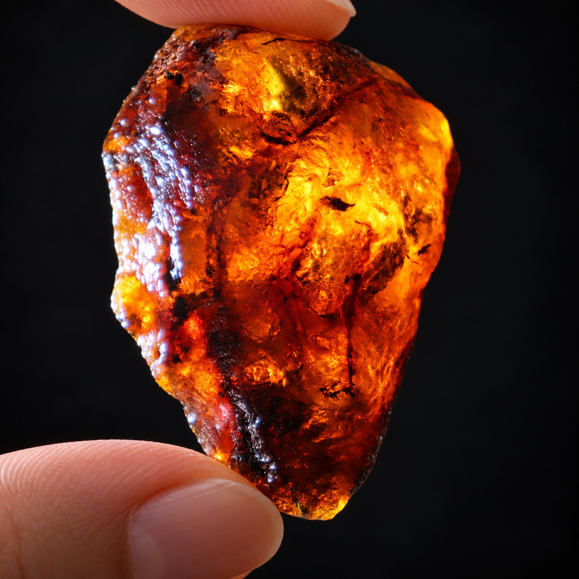 Real green blue rough specimen Dominican amber 26g – photo 10