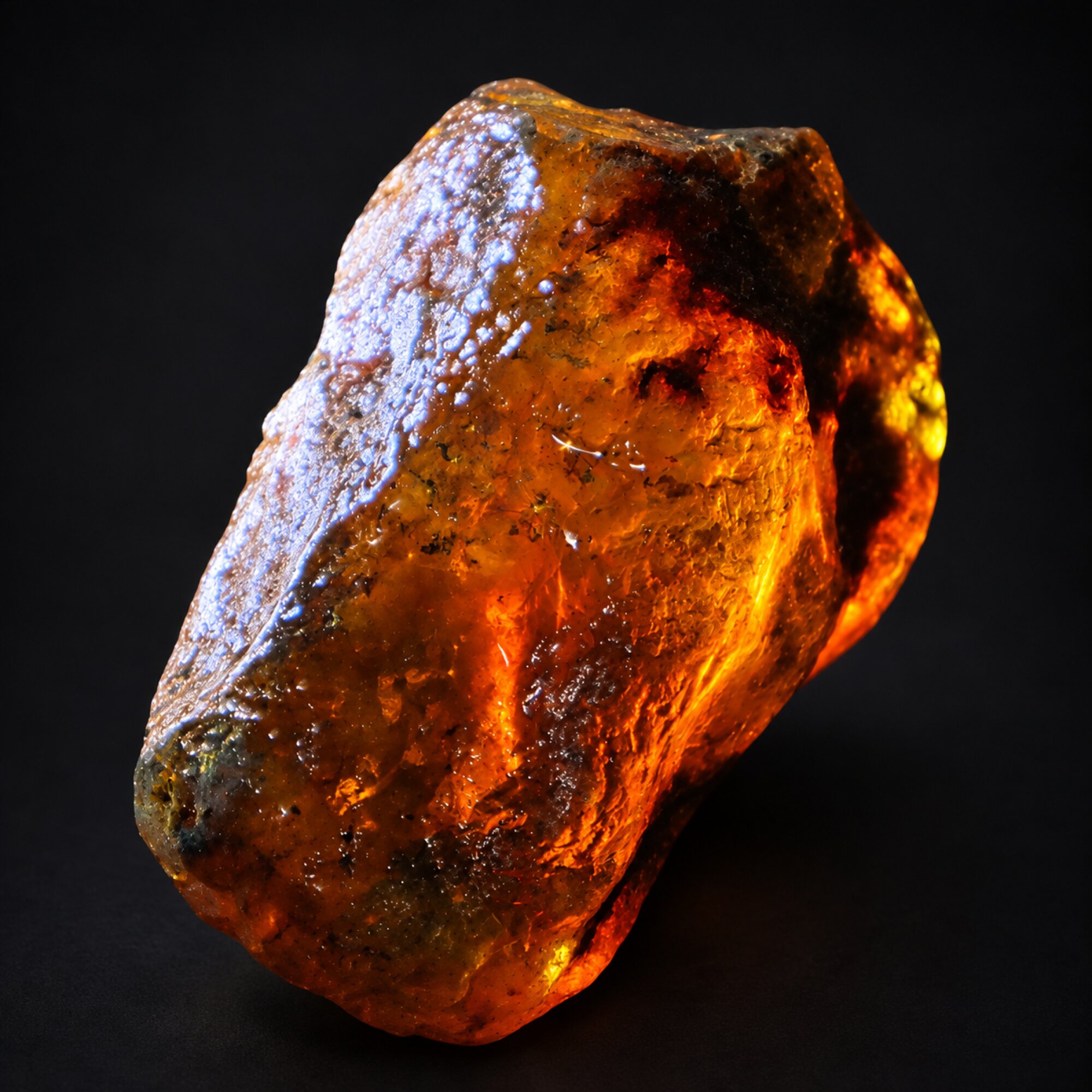 Naturally formed green blue rough specimen Dominican amber 32.8g – photo 7