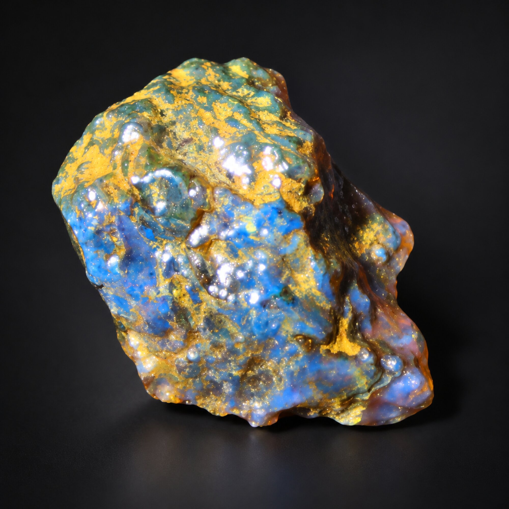 Genuine green blue rough specimen Dominican amber 18g – photo 6