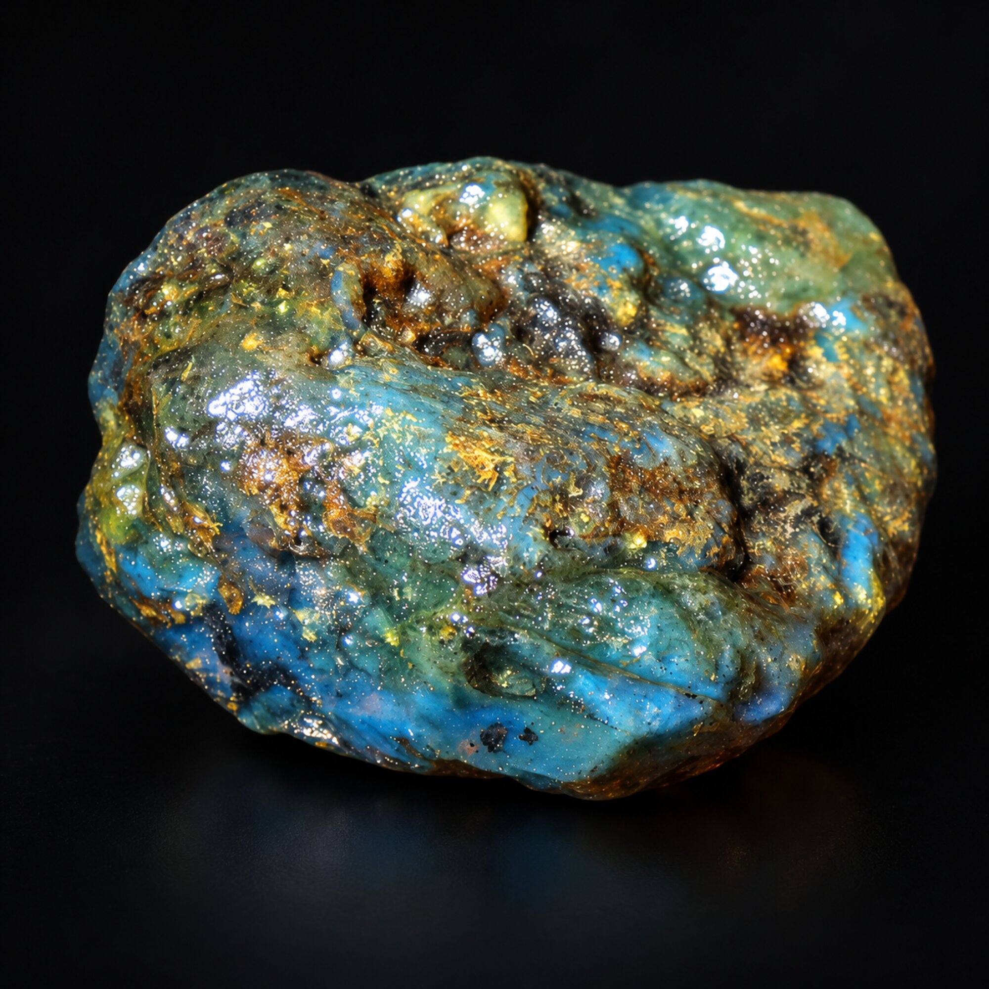 Pure natural green blue rough specimen Dominican amber 19.8g – photo 10