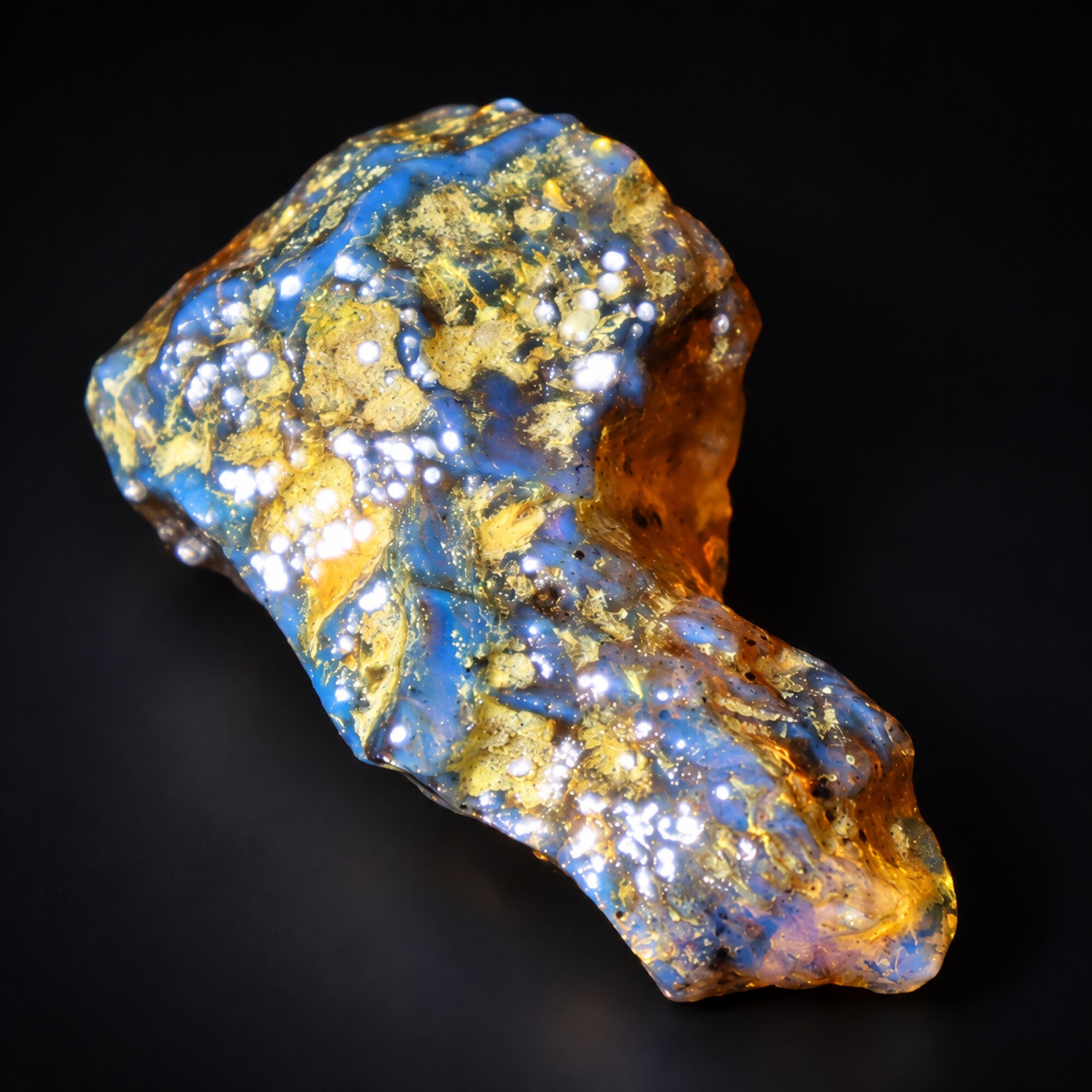 Untreated sky blue rough specimen Dominican amber 7.5g – photo 3