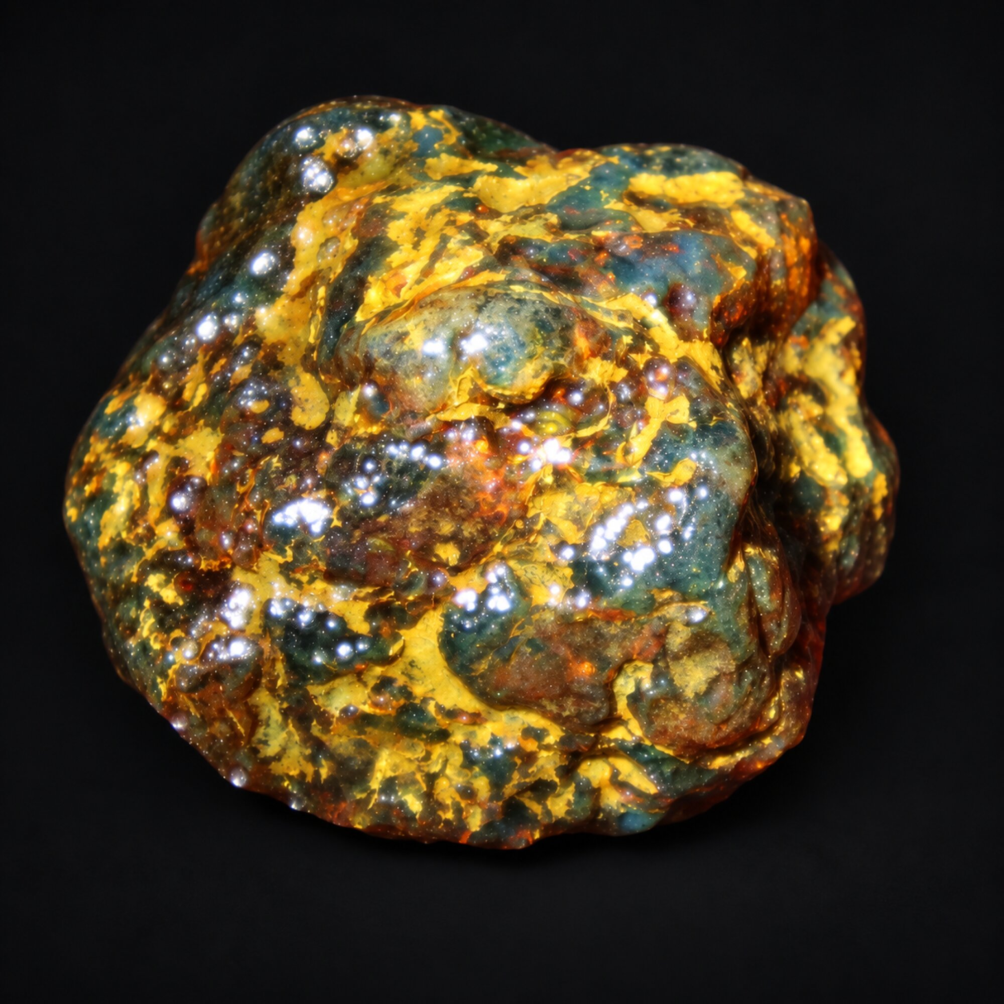 Genuine green blue rough specimen Dominican amber 32.8g – photo 10