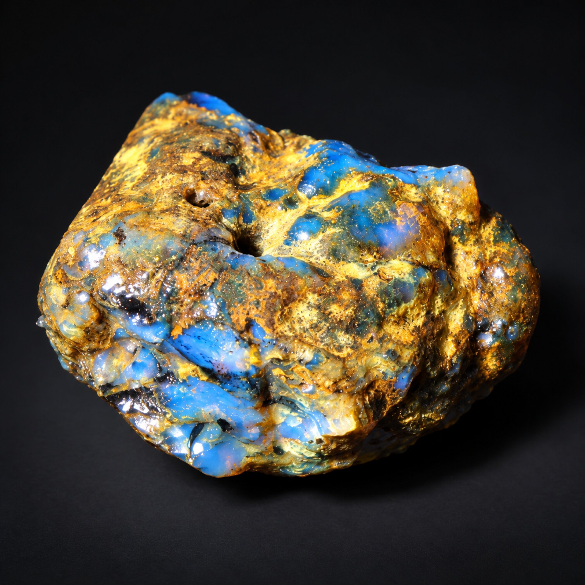 Earth mined sky blue rough specimen Dominican amber 7.2g – photo 9