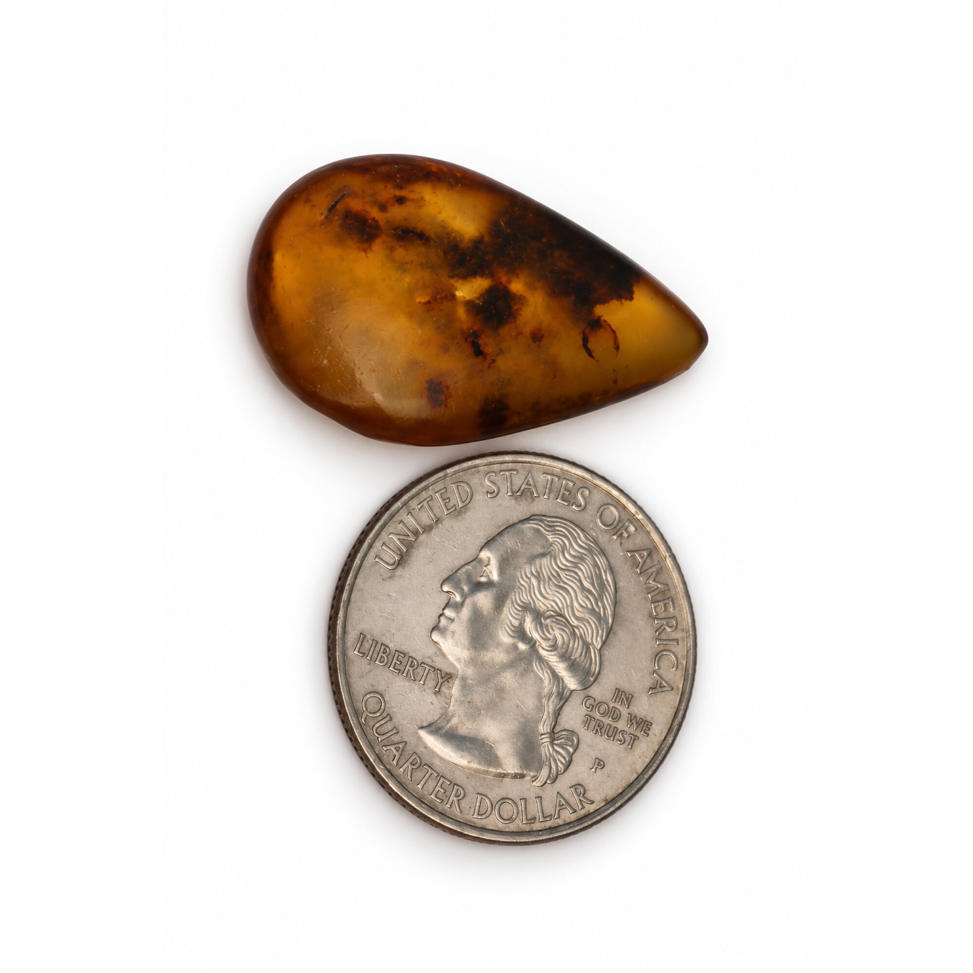Authentic orange yellow polished Dominican amber 1.7g – photo 2