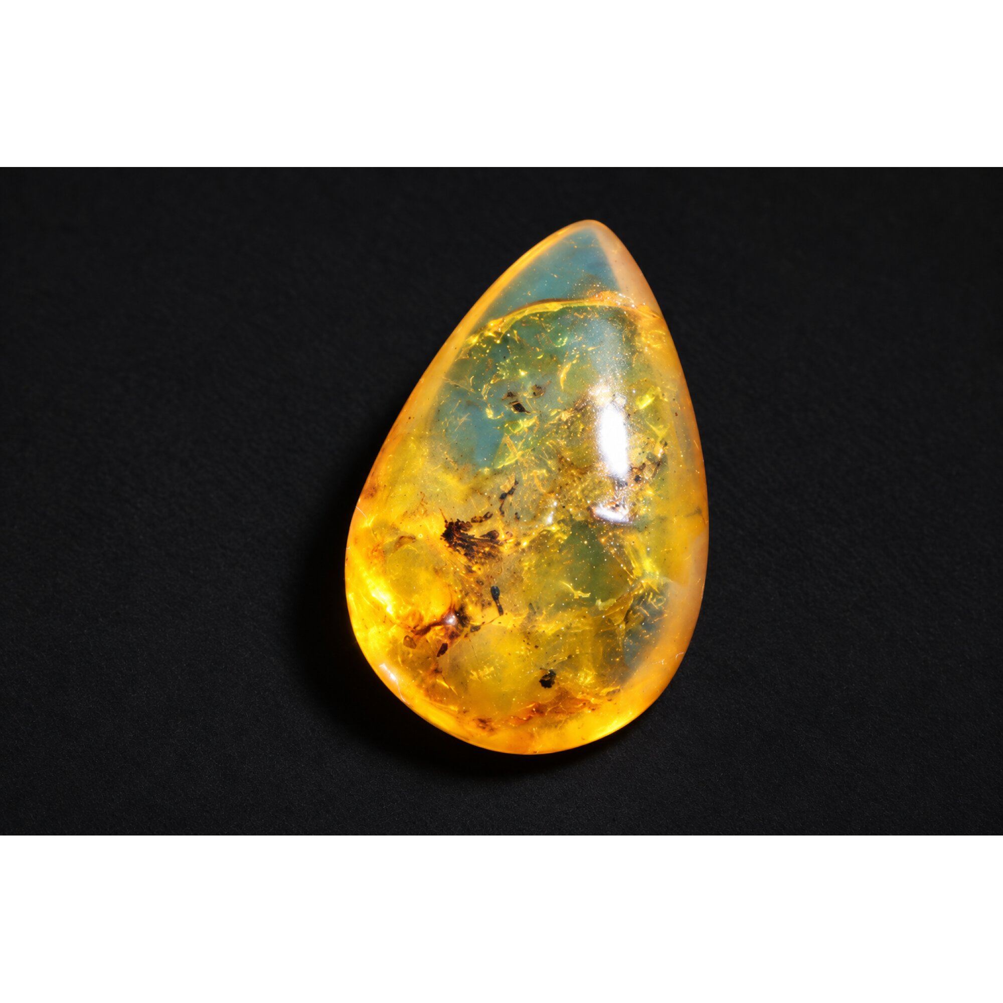 Pure natural orange blue polished Dominican amber 2.1g – photo 4