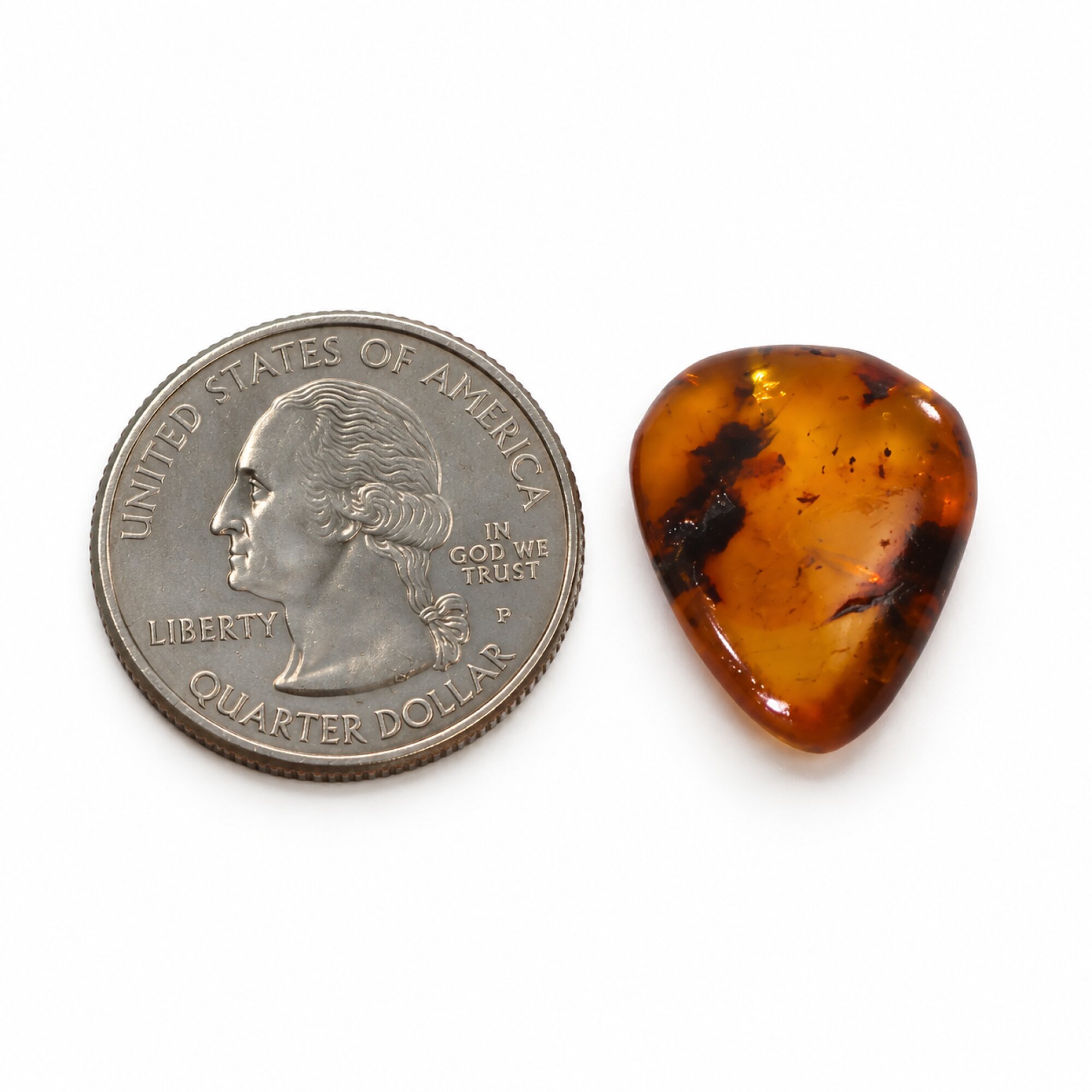 Pure natural green yellow polished Dominican amber 1.3g – photo 7