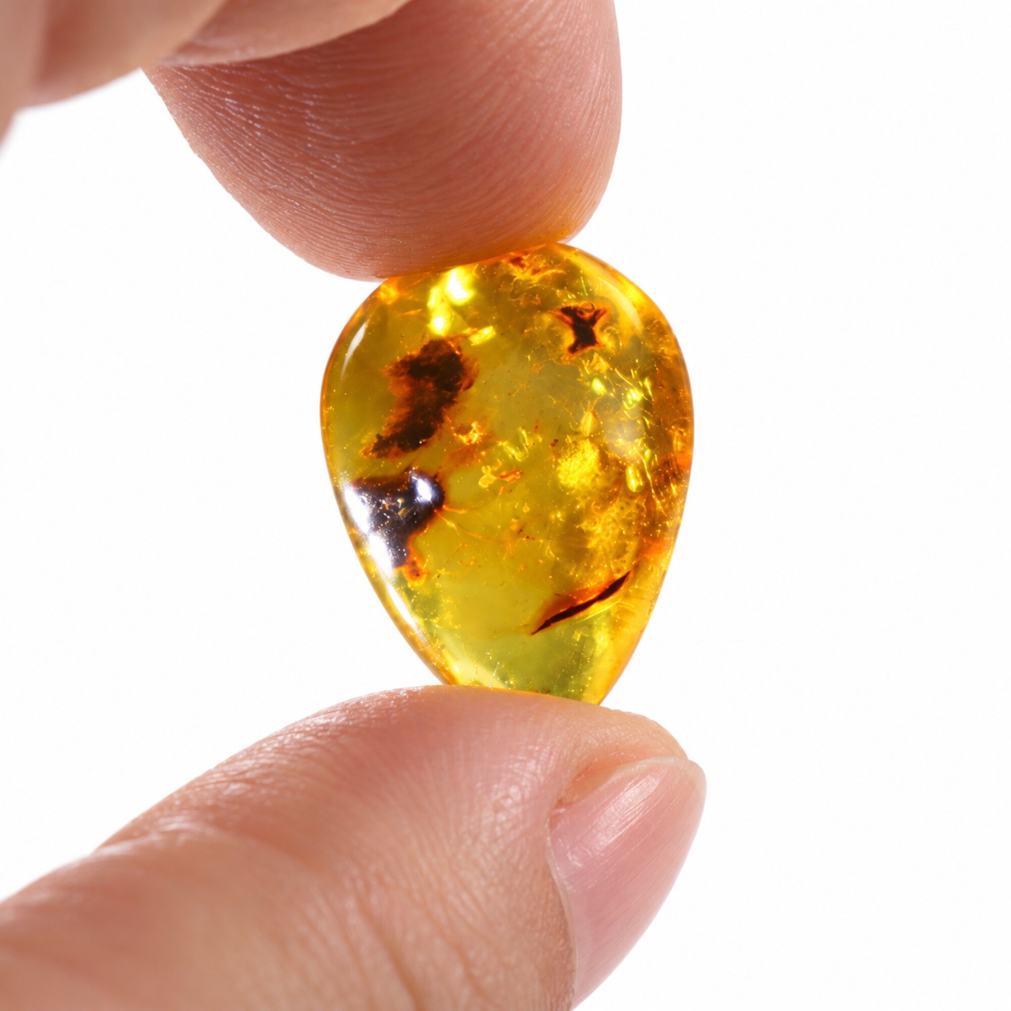 Pure natural green yellow polished Dominican amber 1.3g – photo 8