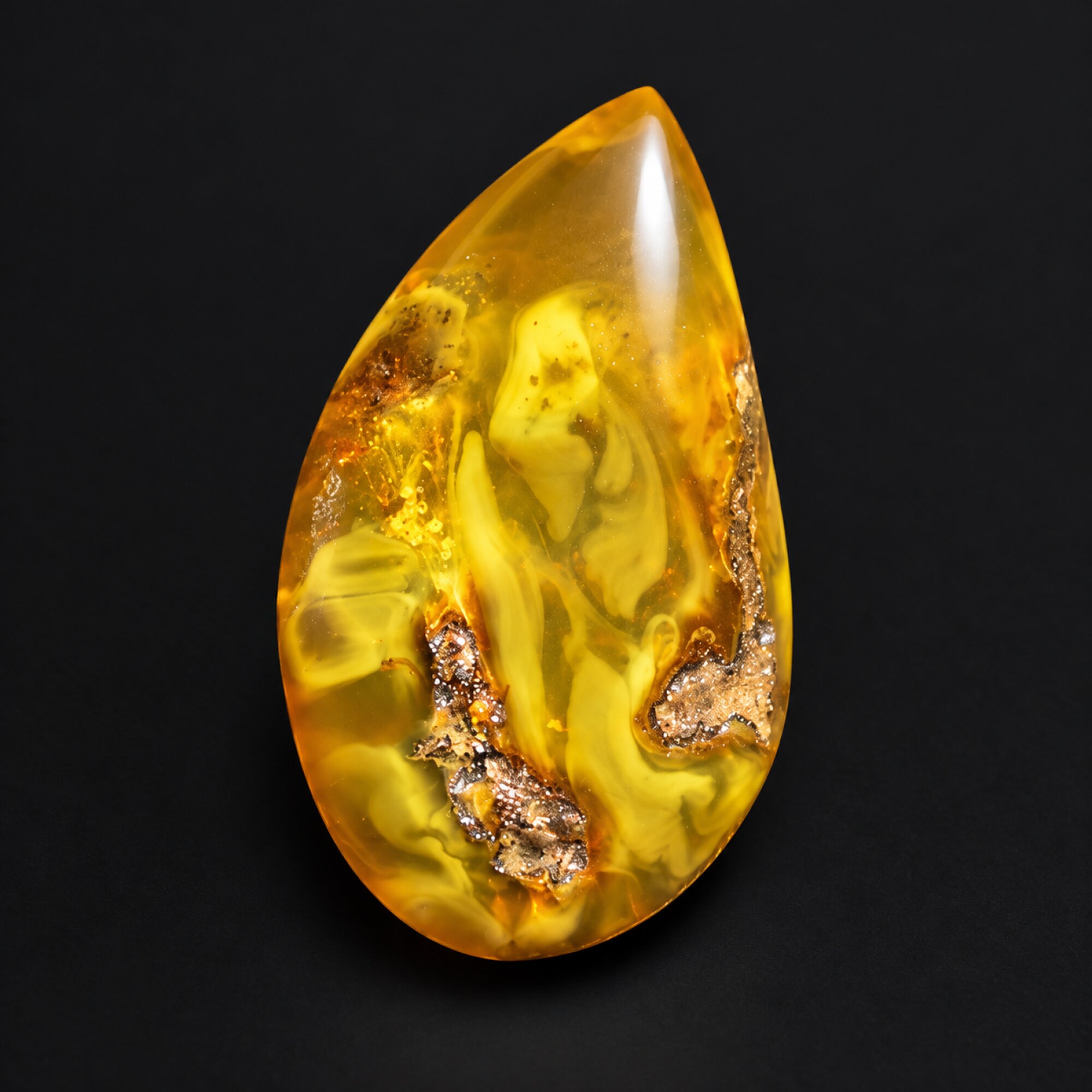 Natural orange yellow polished Dominican amber – photo 4