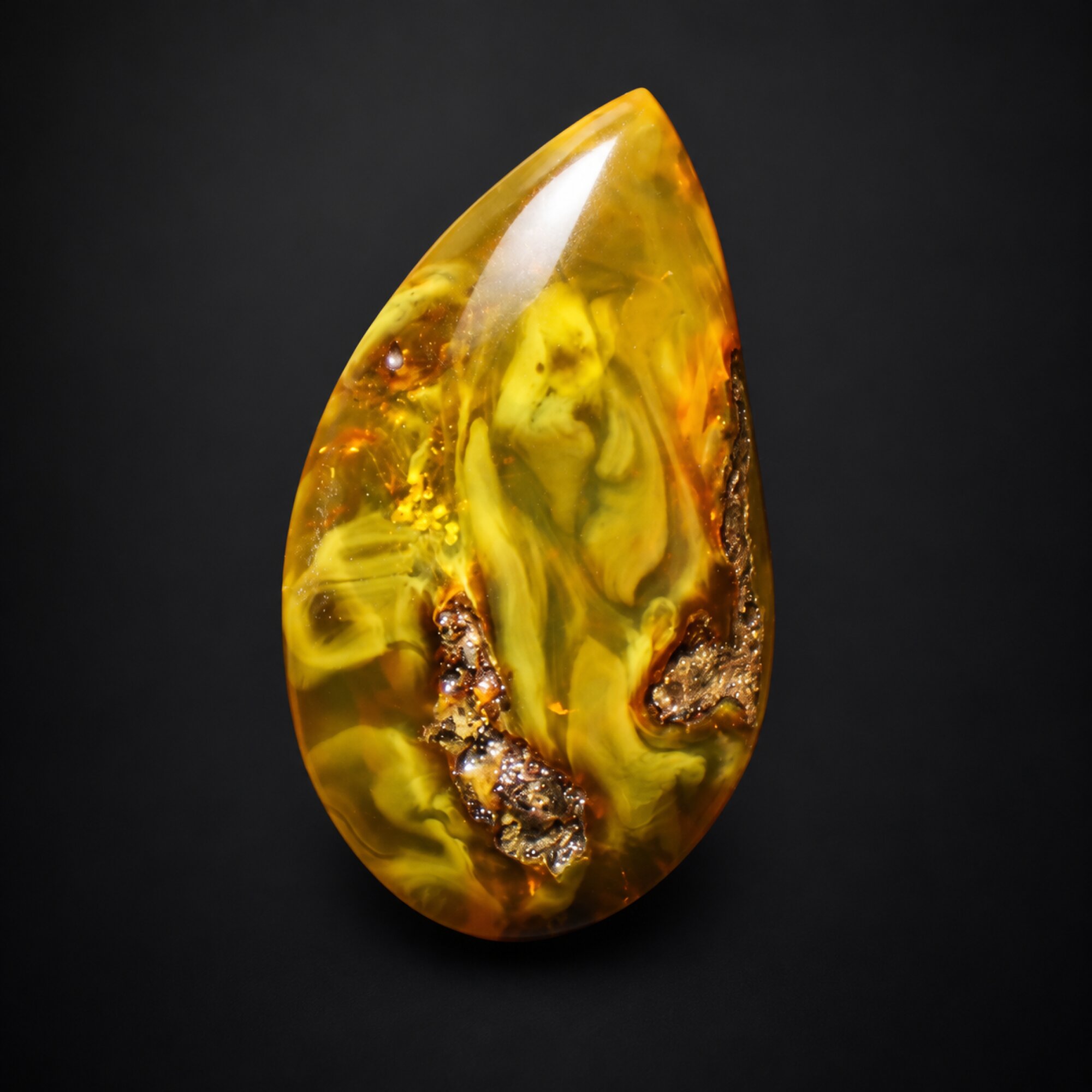 Natural orange yellow polished Dominican amber – photo 7