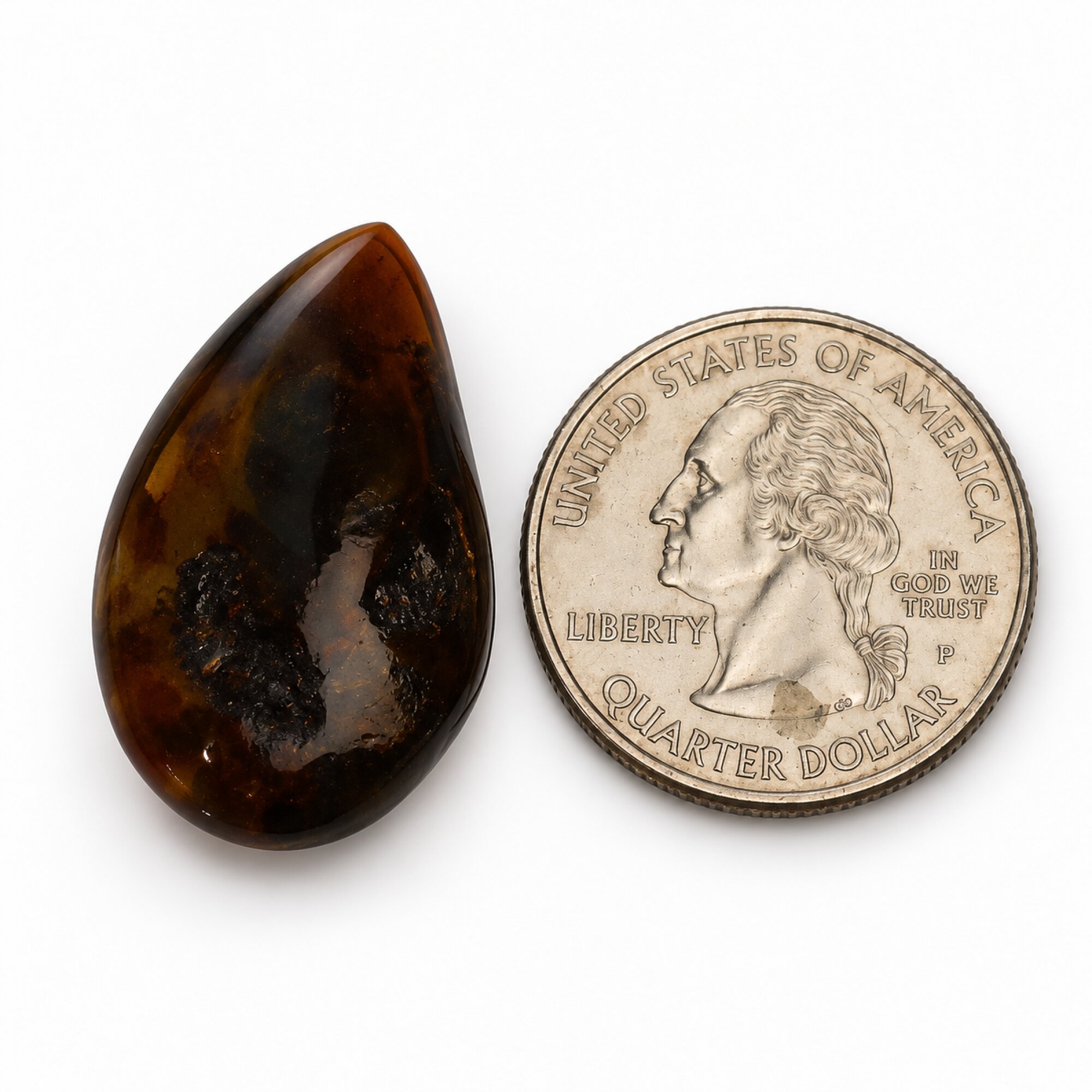 Natural orange yellow polished Dominican amber – photo 8