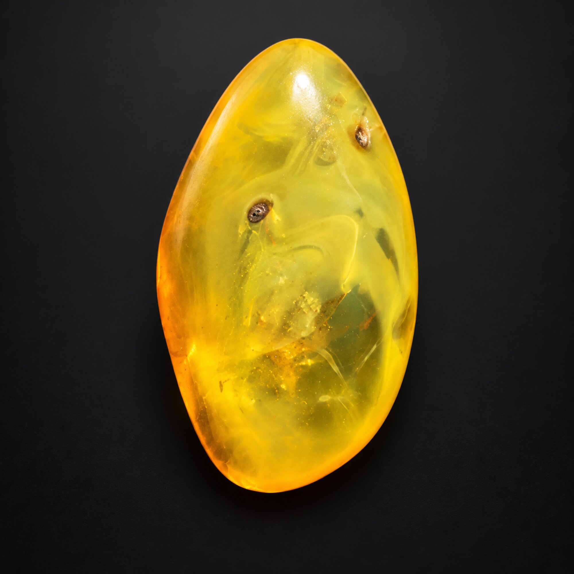 Natural orange yellow polished Dominican amber – photo 3