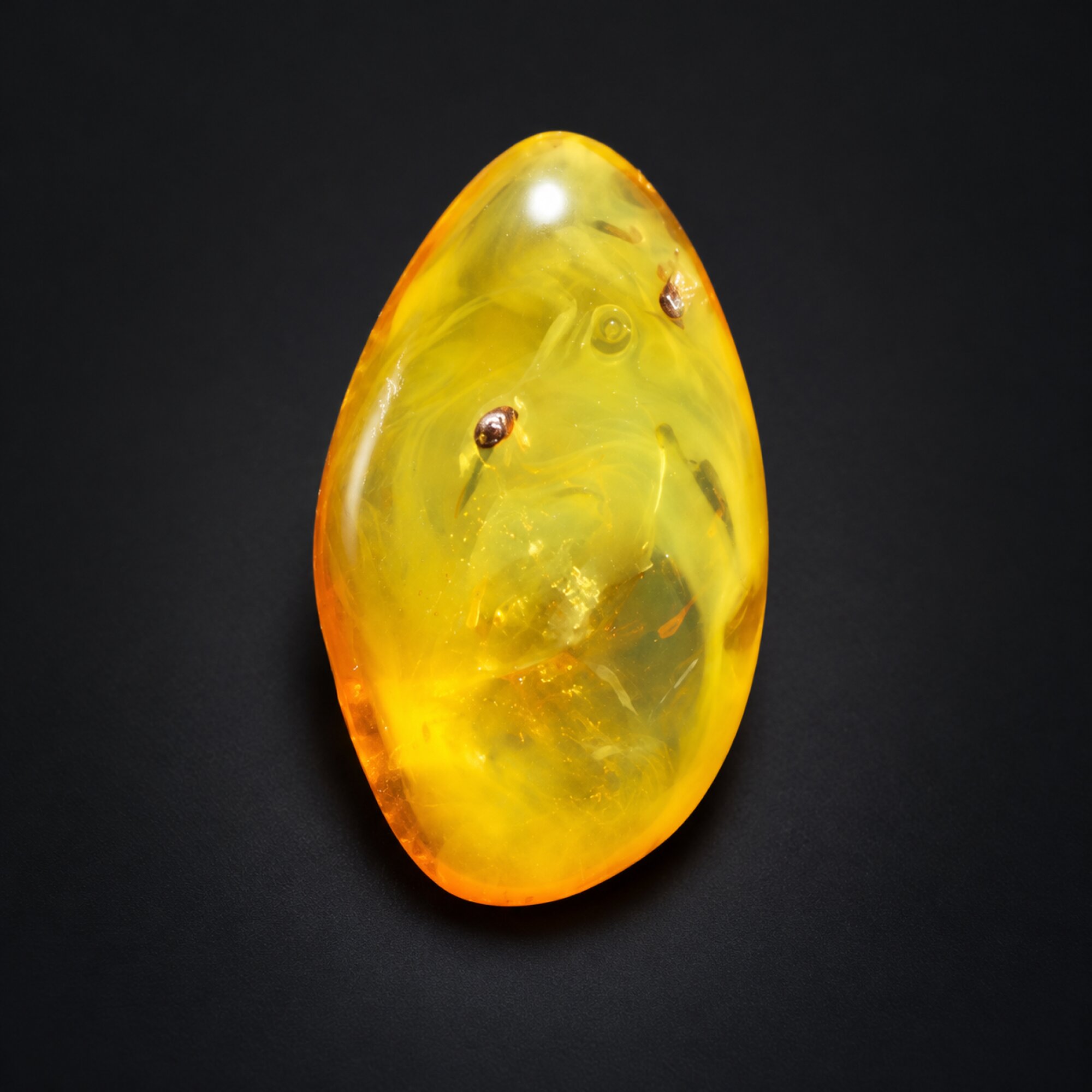 Natural orange yellow polished Dominican amber – photo 7