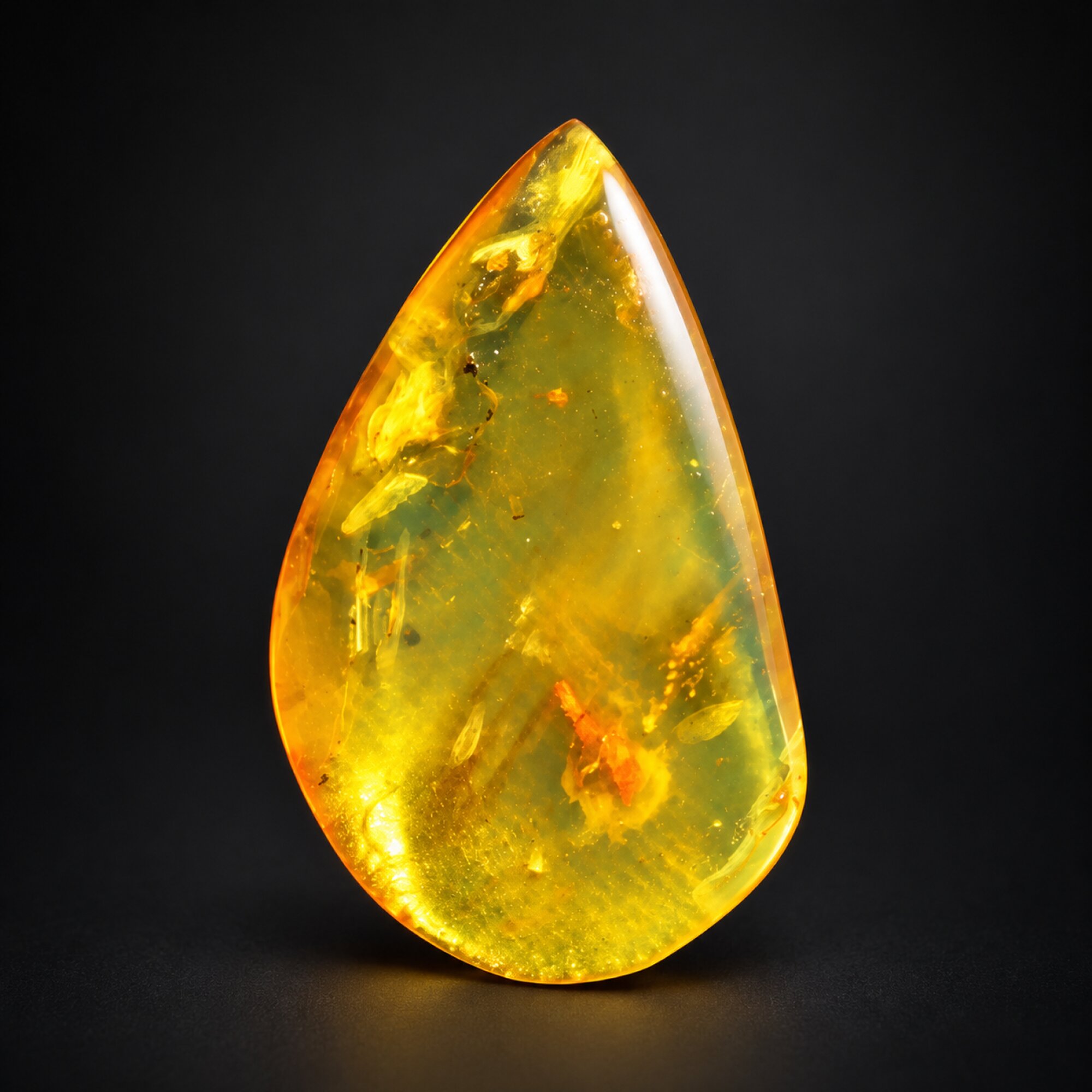 Natural orange yellow polished Dominican amber – photo 2