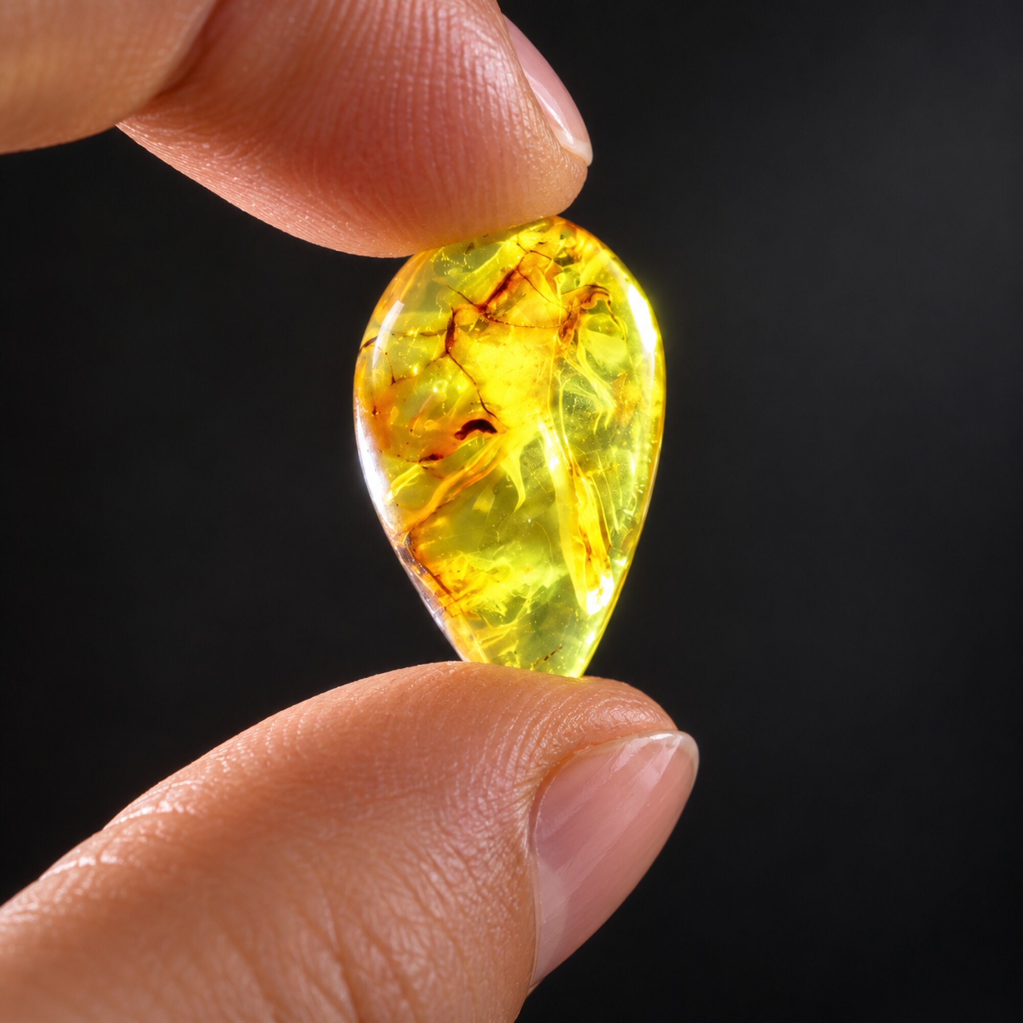 Natural orange blue polished Dominican amber – photo 6