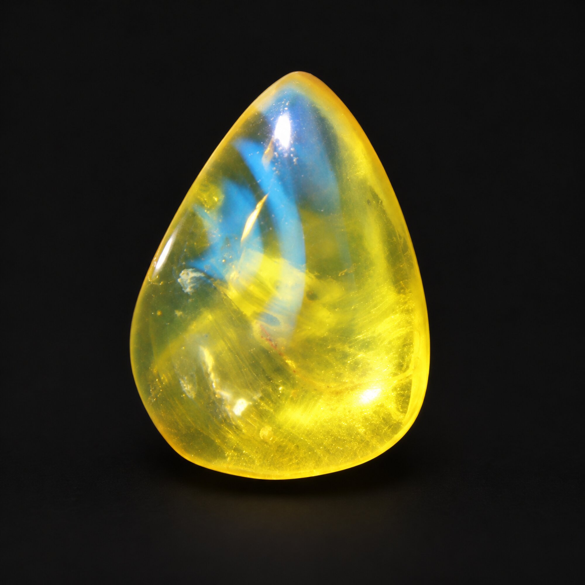 Genuine blue green polished Dominican amber – photo 5