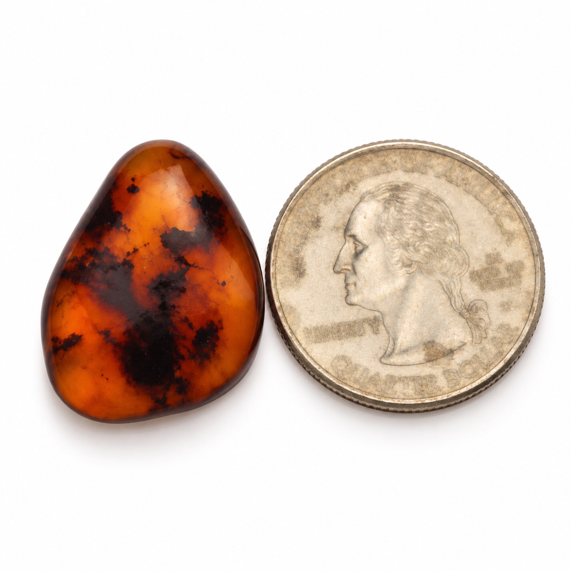 Natural yellow red polished Dominican amber – photo 6